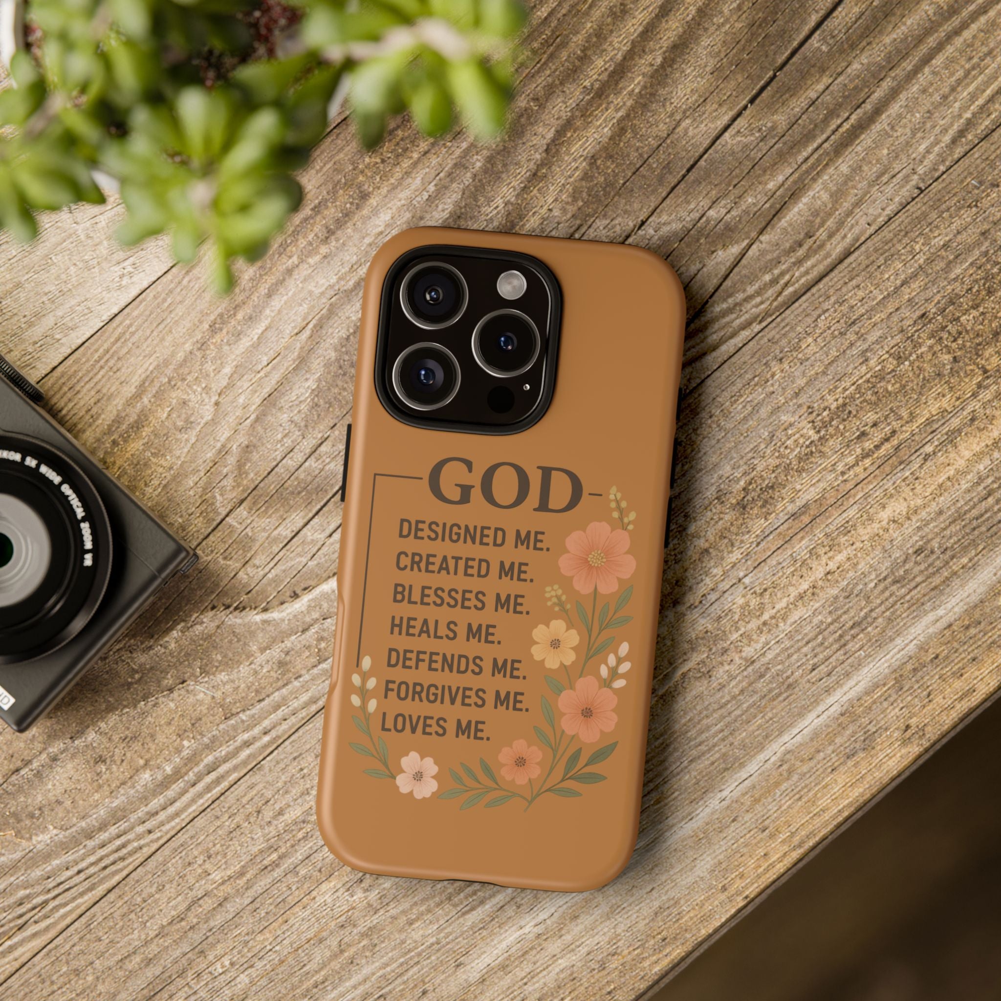 "GOD Designed Me" Floral iPhone Case