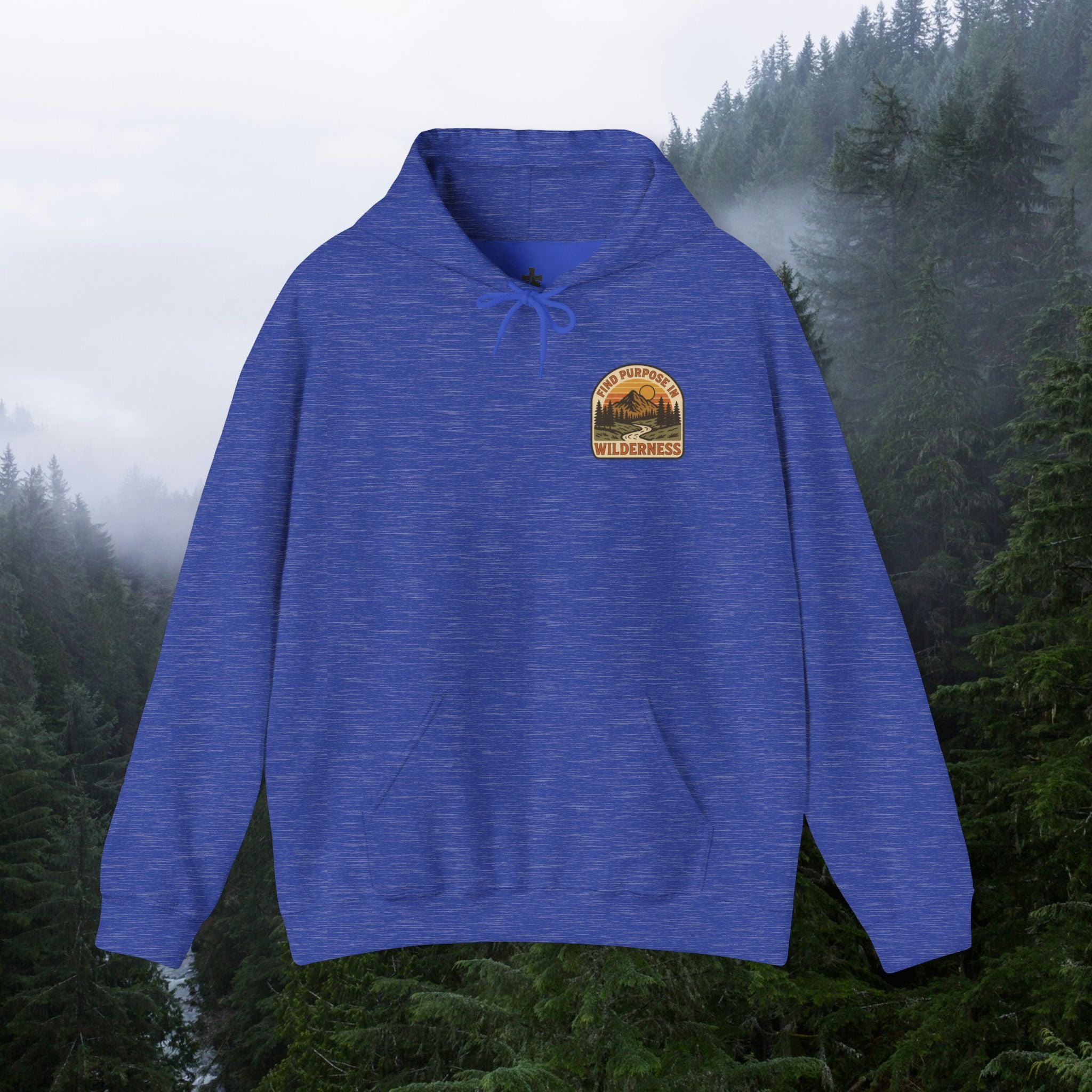 Find purpose in wilderness| Iron Faith Co. | Comfortable Heavy Blend Sweatshirt