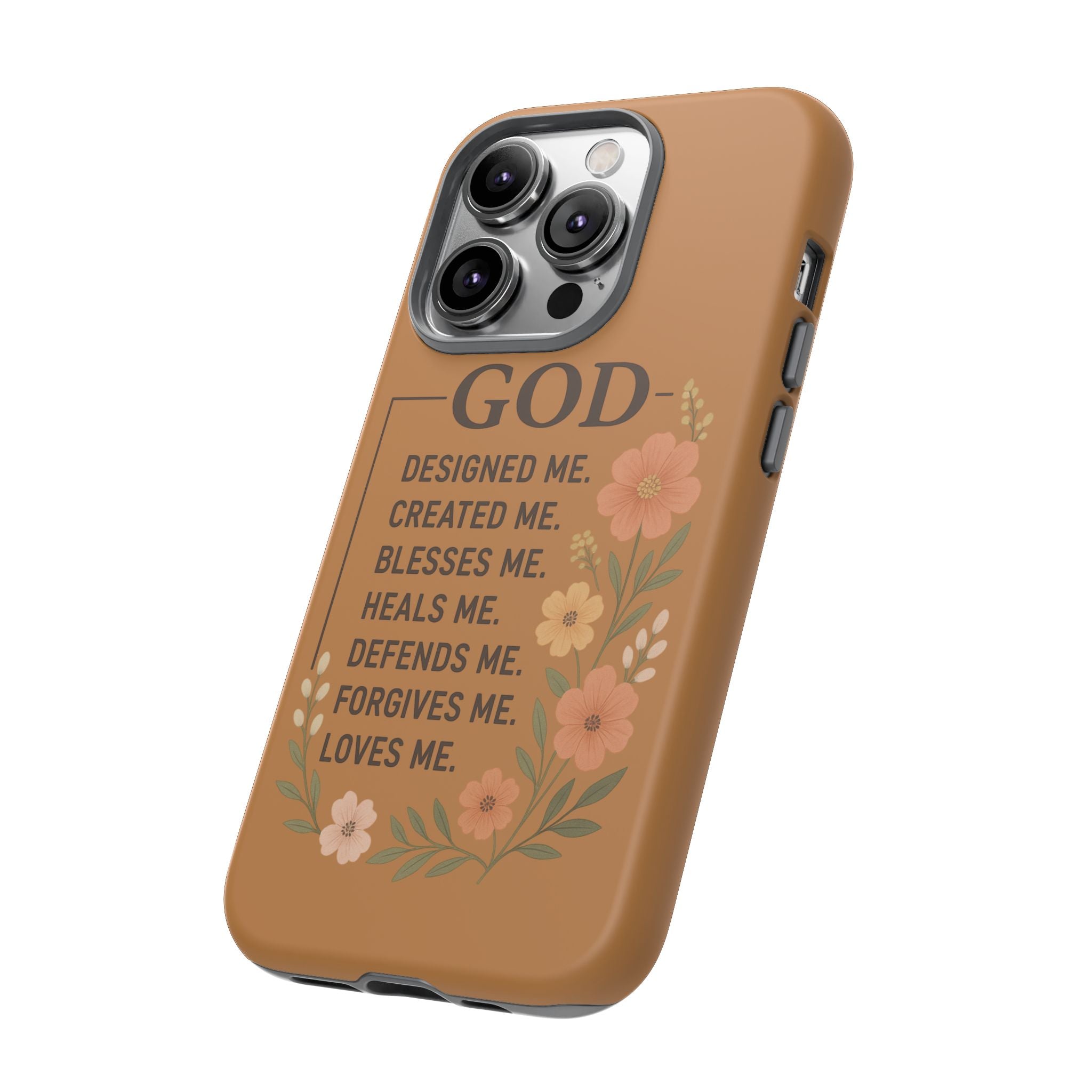 "GOD Designed Me" Floral iPhone Case