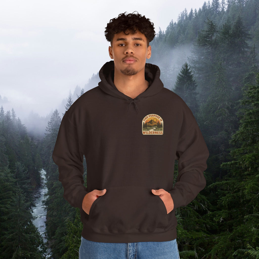 Find purpose in wilderness| Iron Faith Co. | Comfortable Heavy Blend Sweatshirt