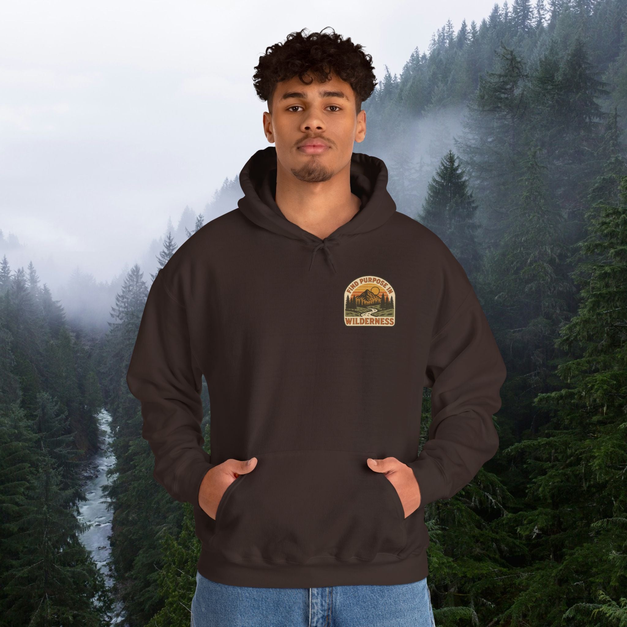 Find purpose in wilderness| Iron Faith Co. | Comfortable Heavy Blend Sweatshirt