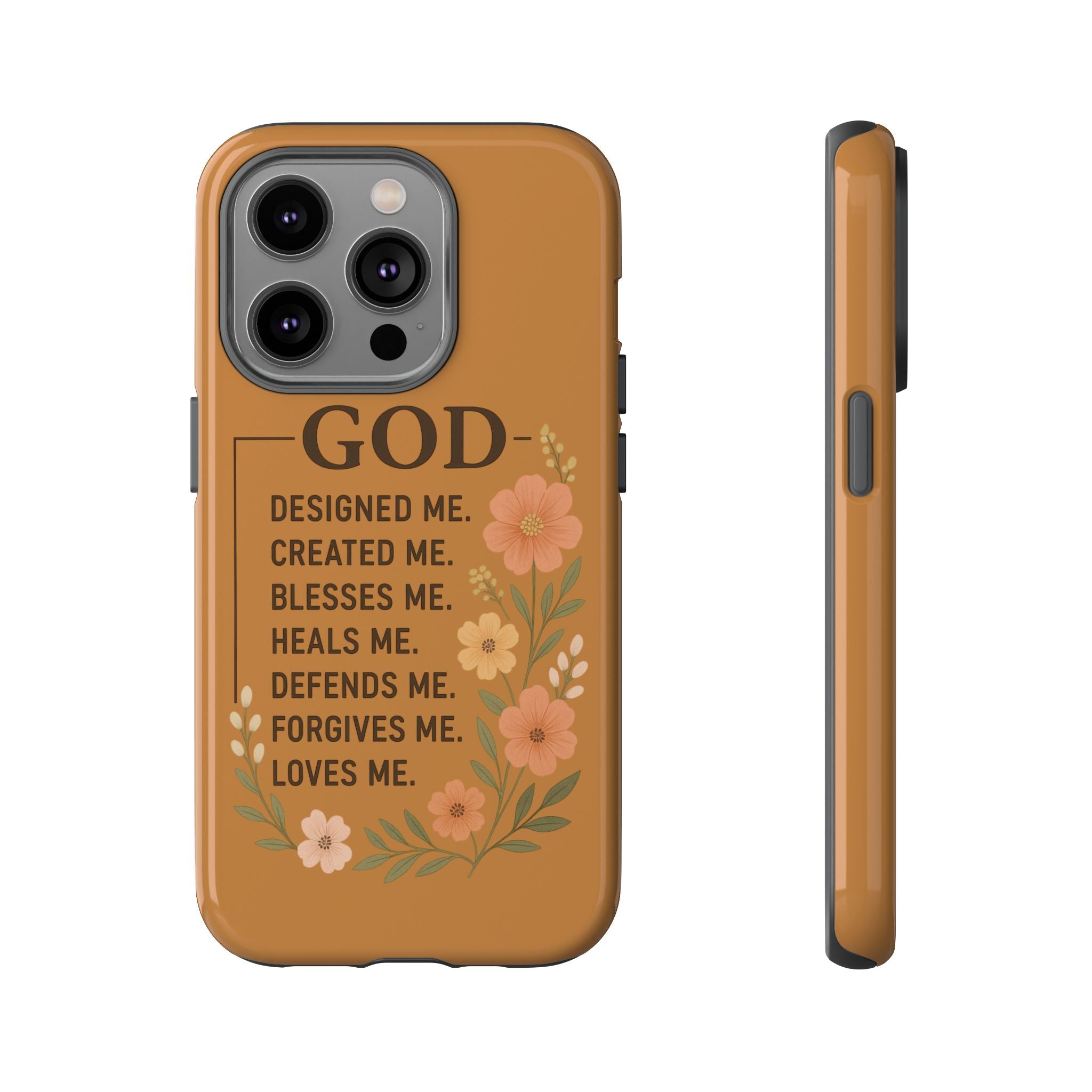 "GOD Designed Me" Floral iPhone Case