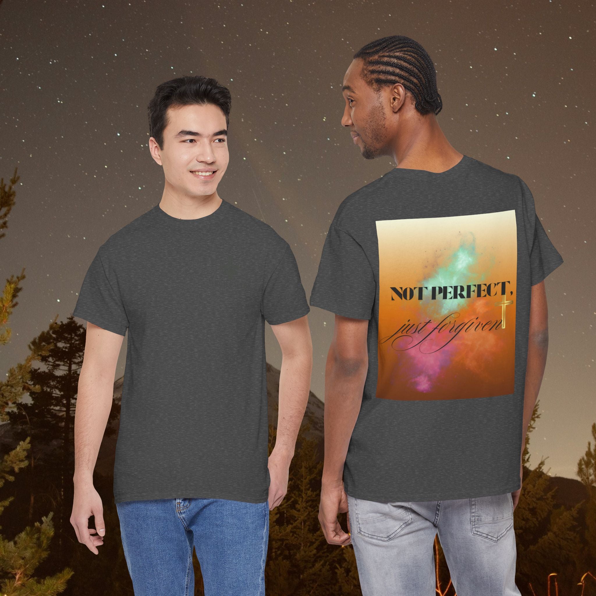 Iron Faith Co | Not Perfect, Just Forgiven - Unisex Heavy Cotton T-Shirt