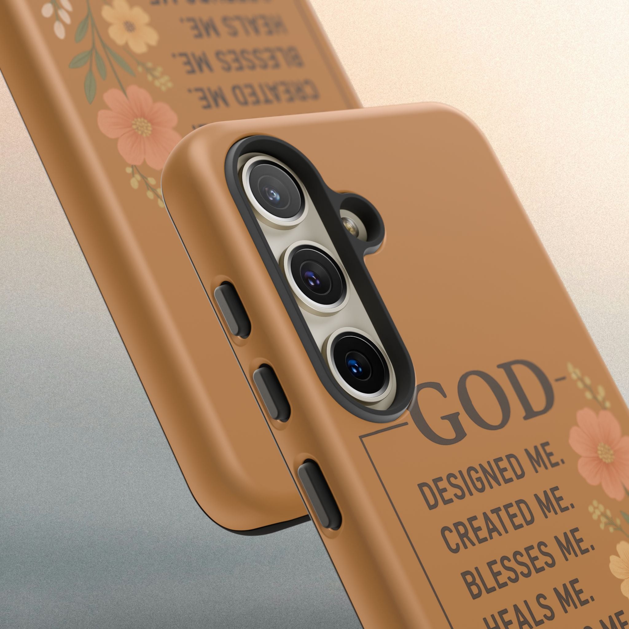 "GOD Designed Me" Floral iPhone Case
