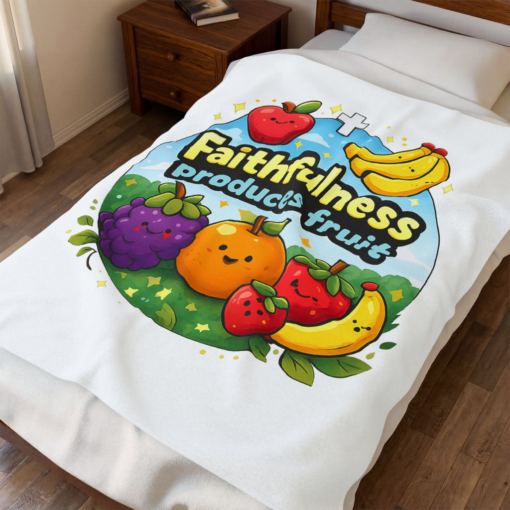 Faithfulness Produces Fruit Velveteen Blanket
