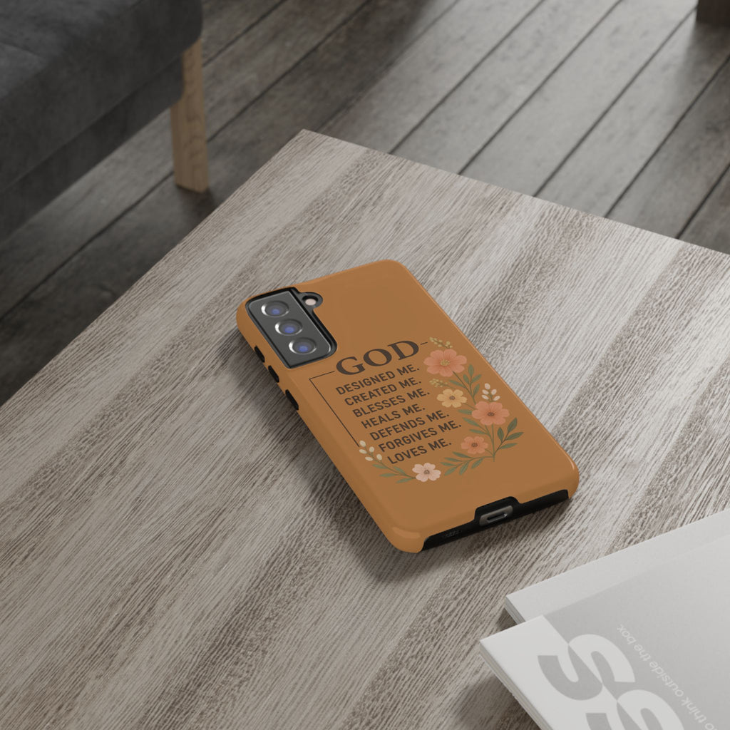"GOD Designed Me" Floral iPhone Case