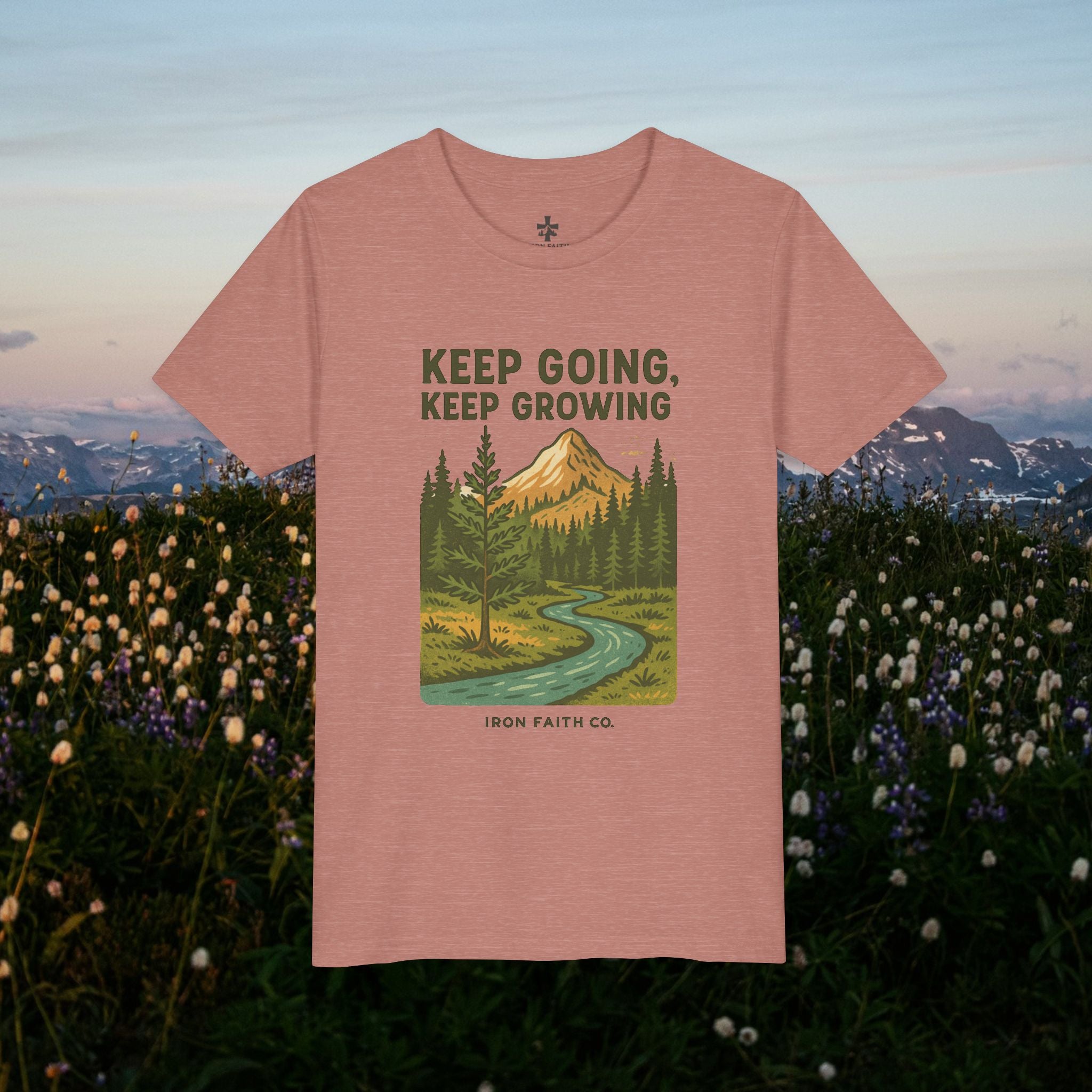 Keep going keep growing | Iron Faith Co. | Youth Short Sleeve Tee