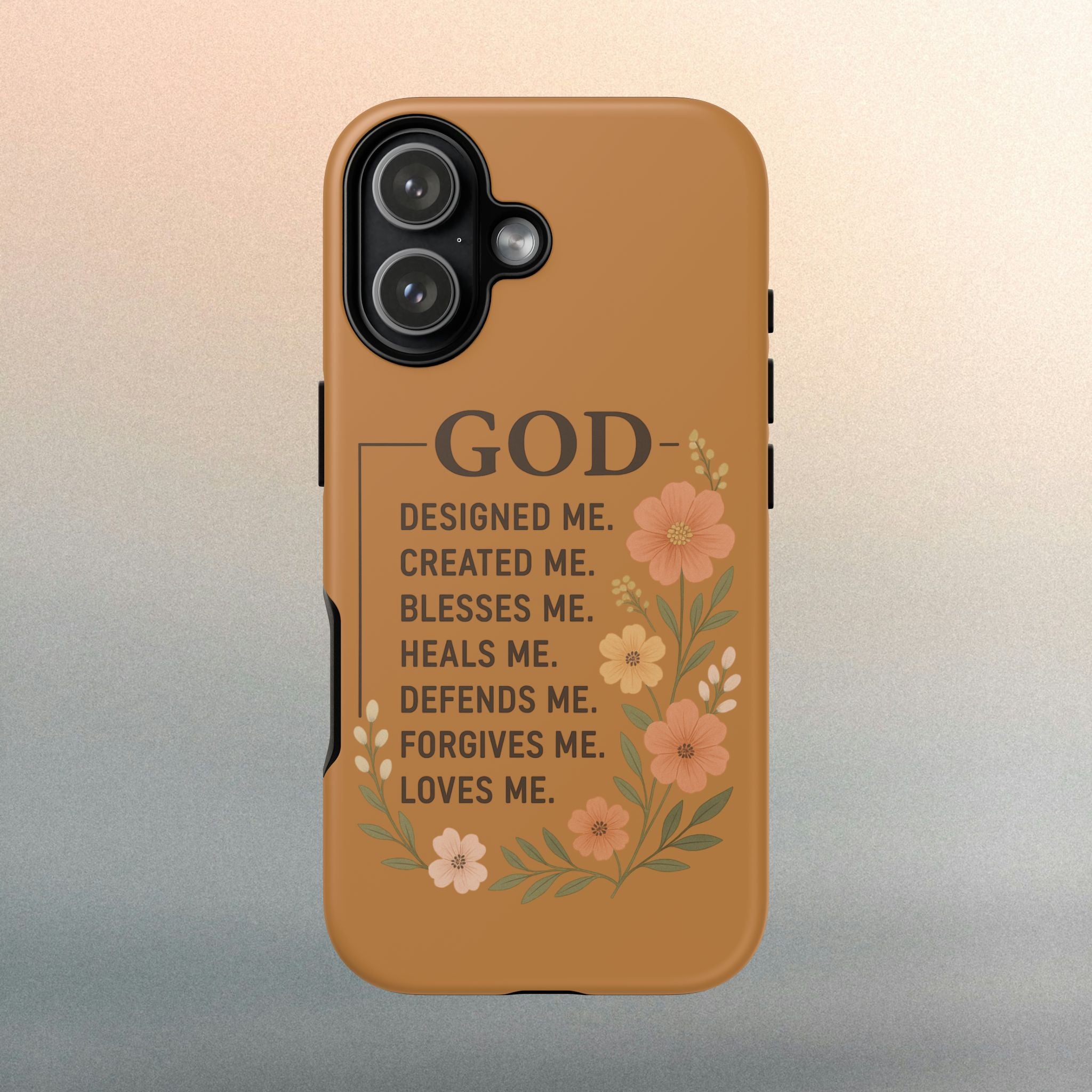 "GOD Designed Me" Floral iPhone Case