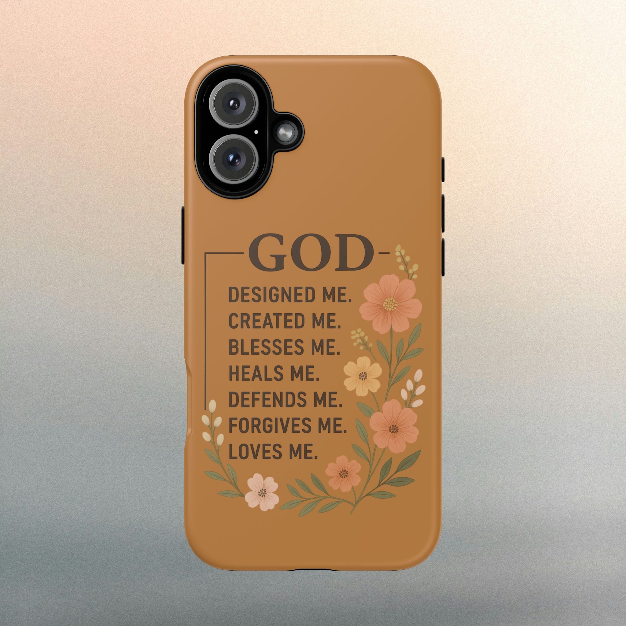"GOD Designed Me" Floral iPhone Case