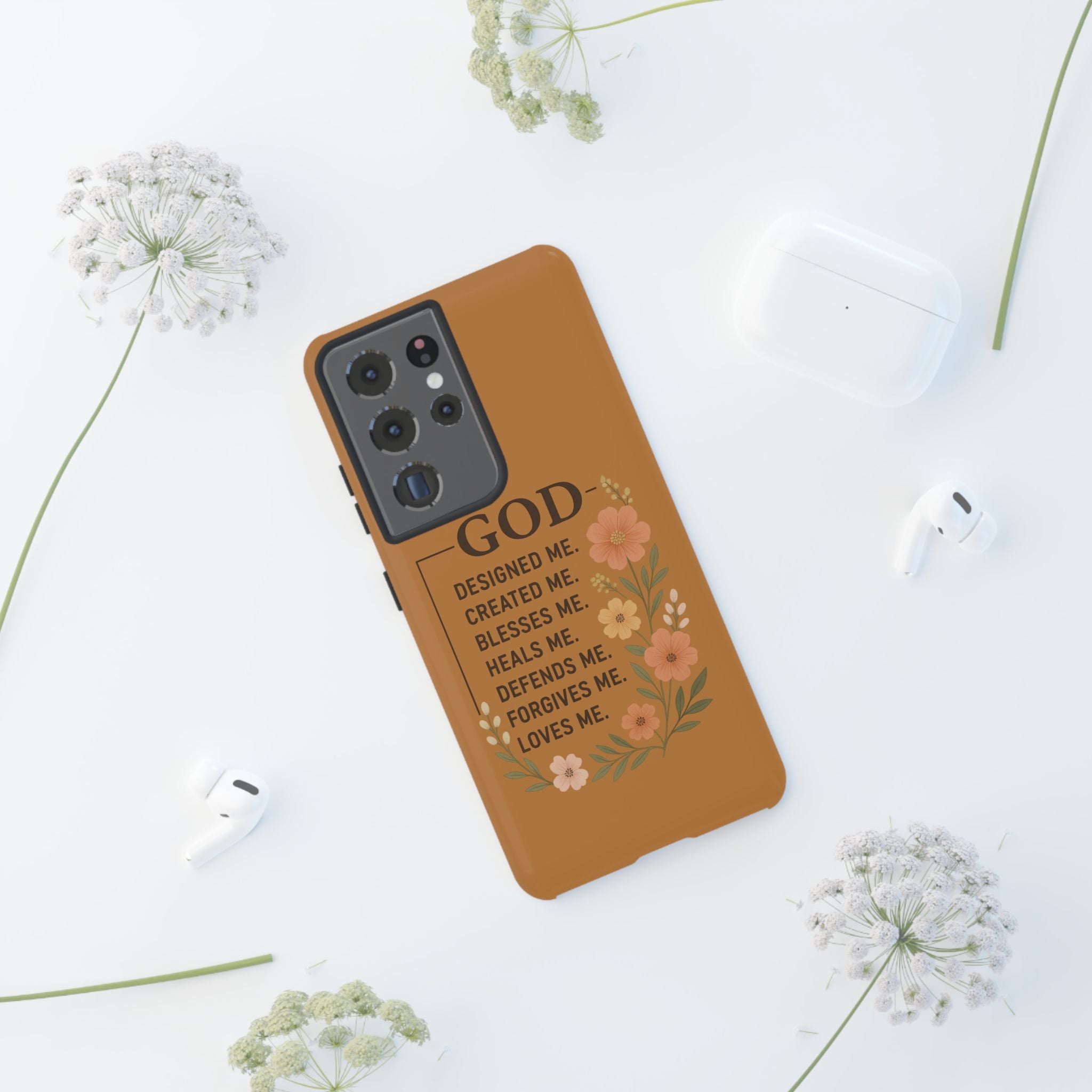"GOD Designed Me" Floral iPhone Case