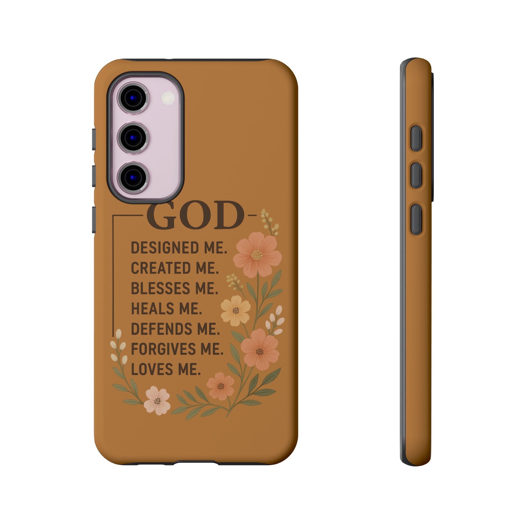 "GOD Designed Me" Floral iPhone Case