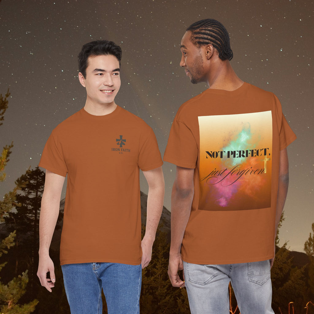 Iron Faith Co | Not Perfect, Just Forgiven - Unisex Heavy Cotton T-Shirt