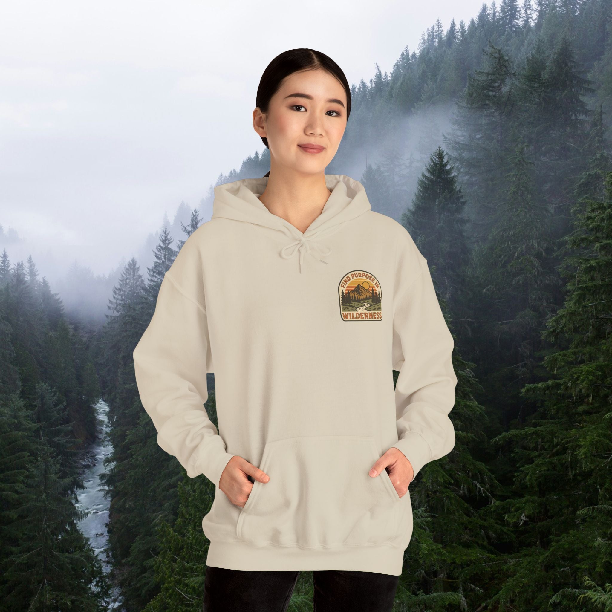 Find purpose in wilderness| Iron Faith Co. | Comfortable Heavy Blend Sweatshirt