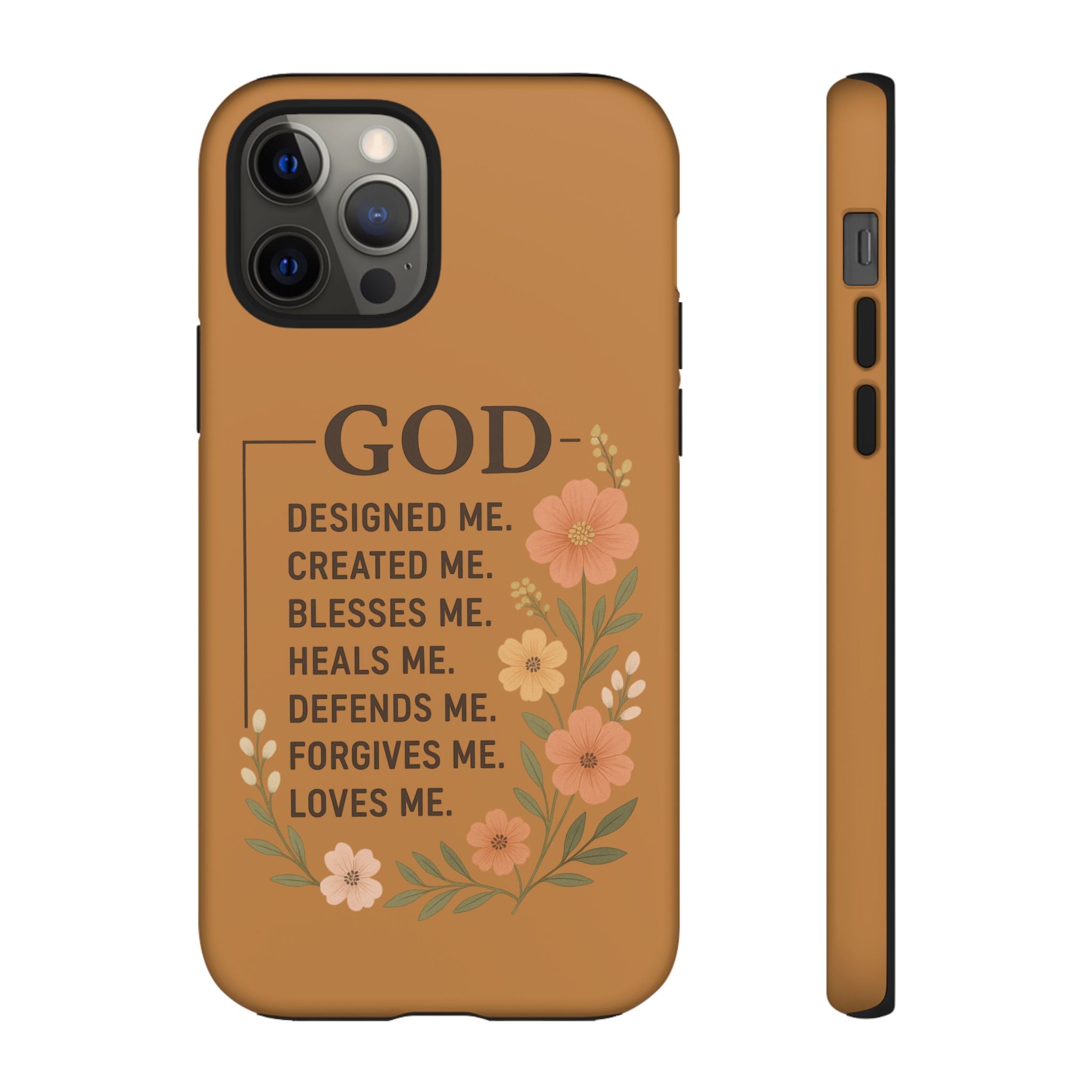 "GOD Designed Me" Floral iPhone Case