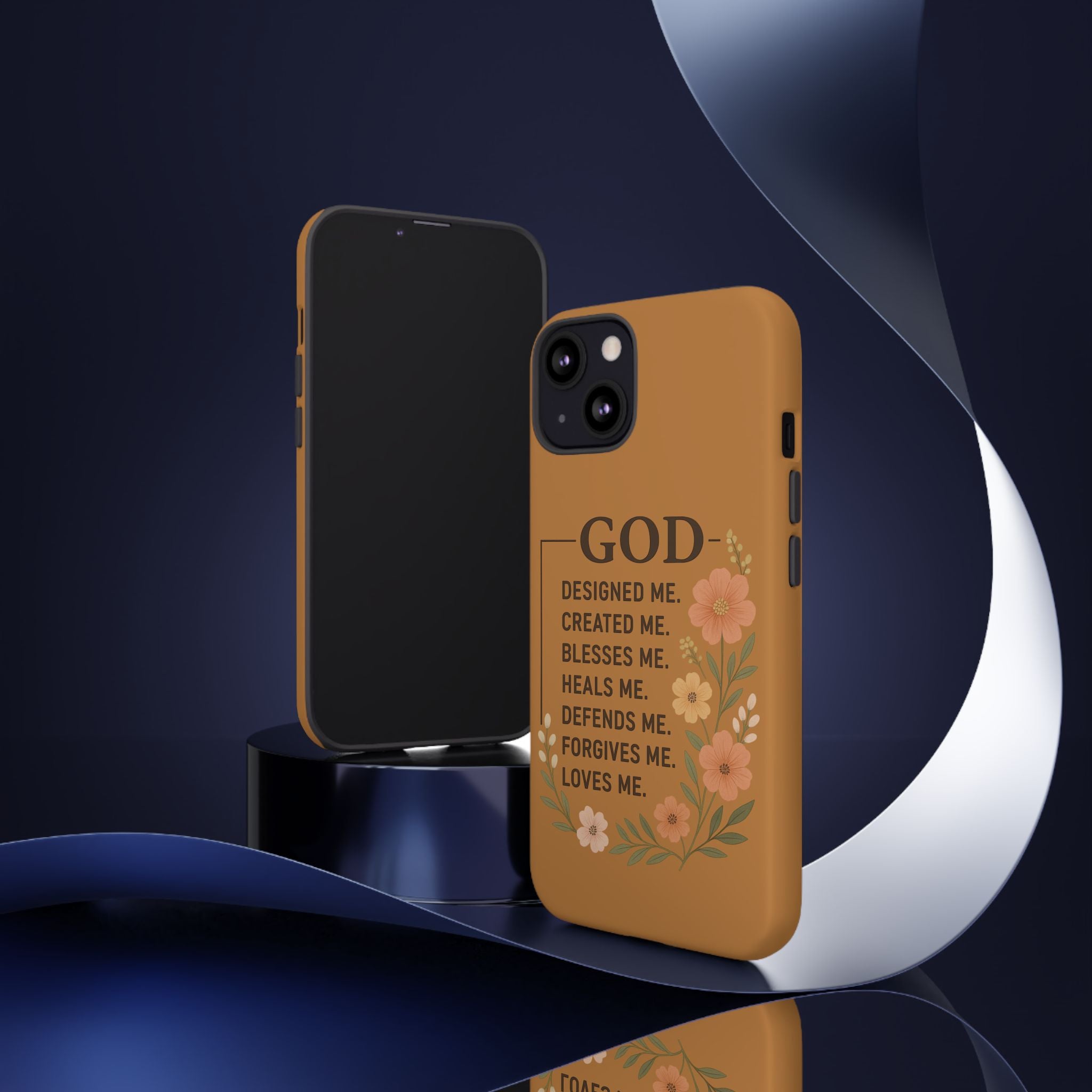 "GOD Designed Me" Floral iPhone Case
