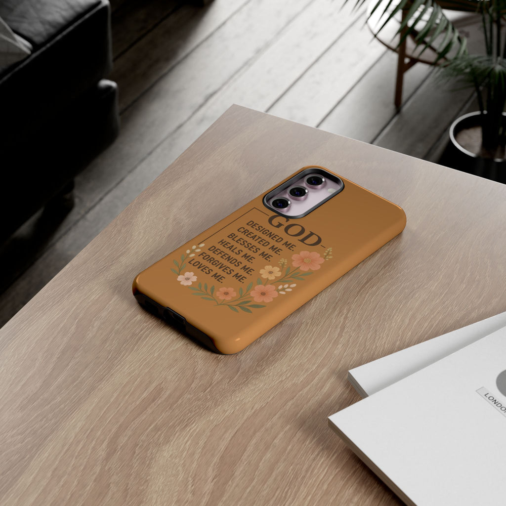 "GOD Designed Me" Floral iPhone Case