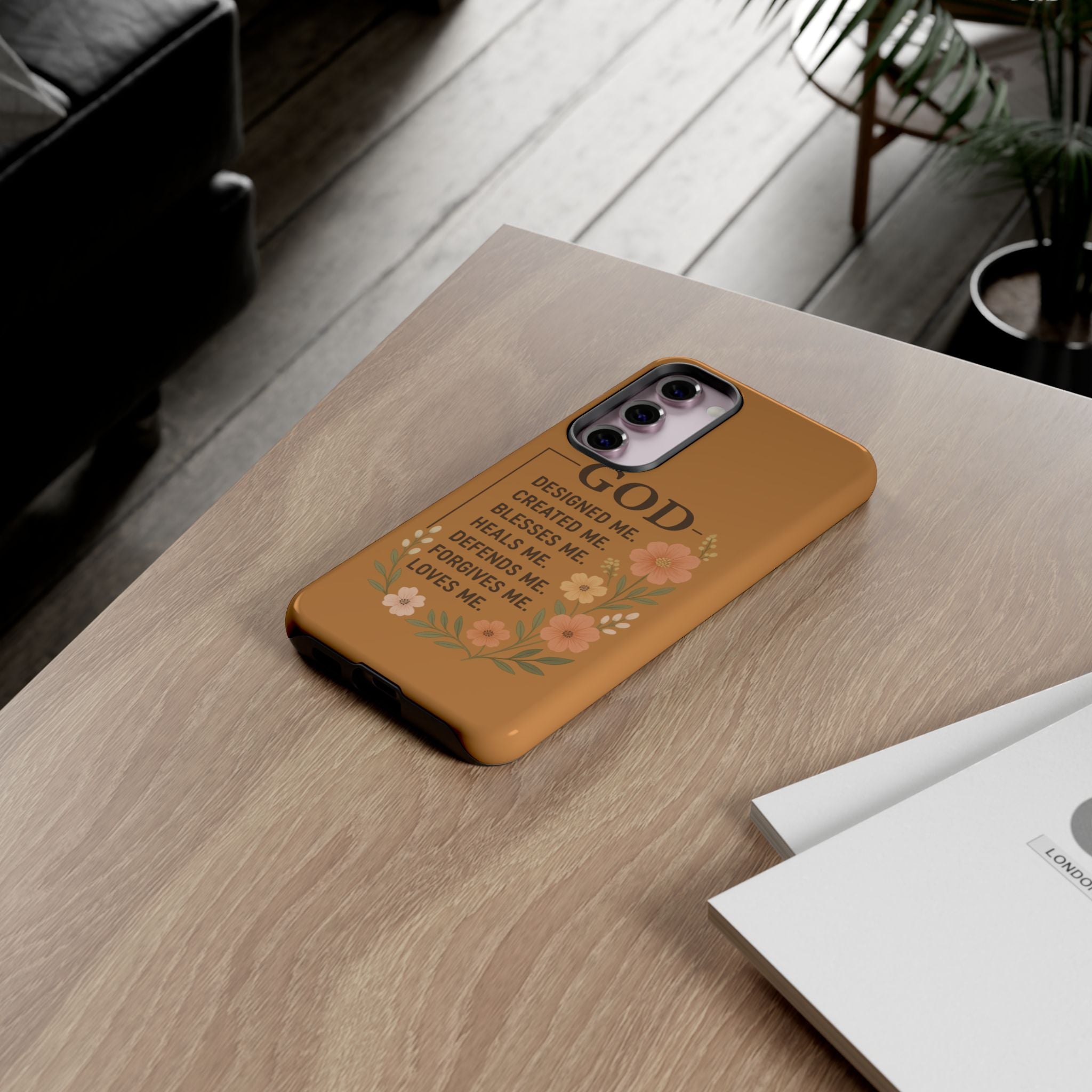 "GOD Designed Me" Floral iPhone Case