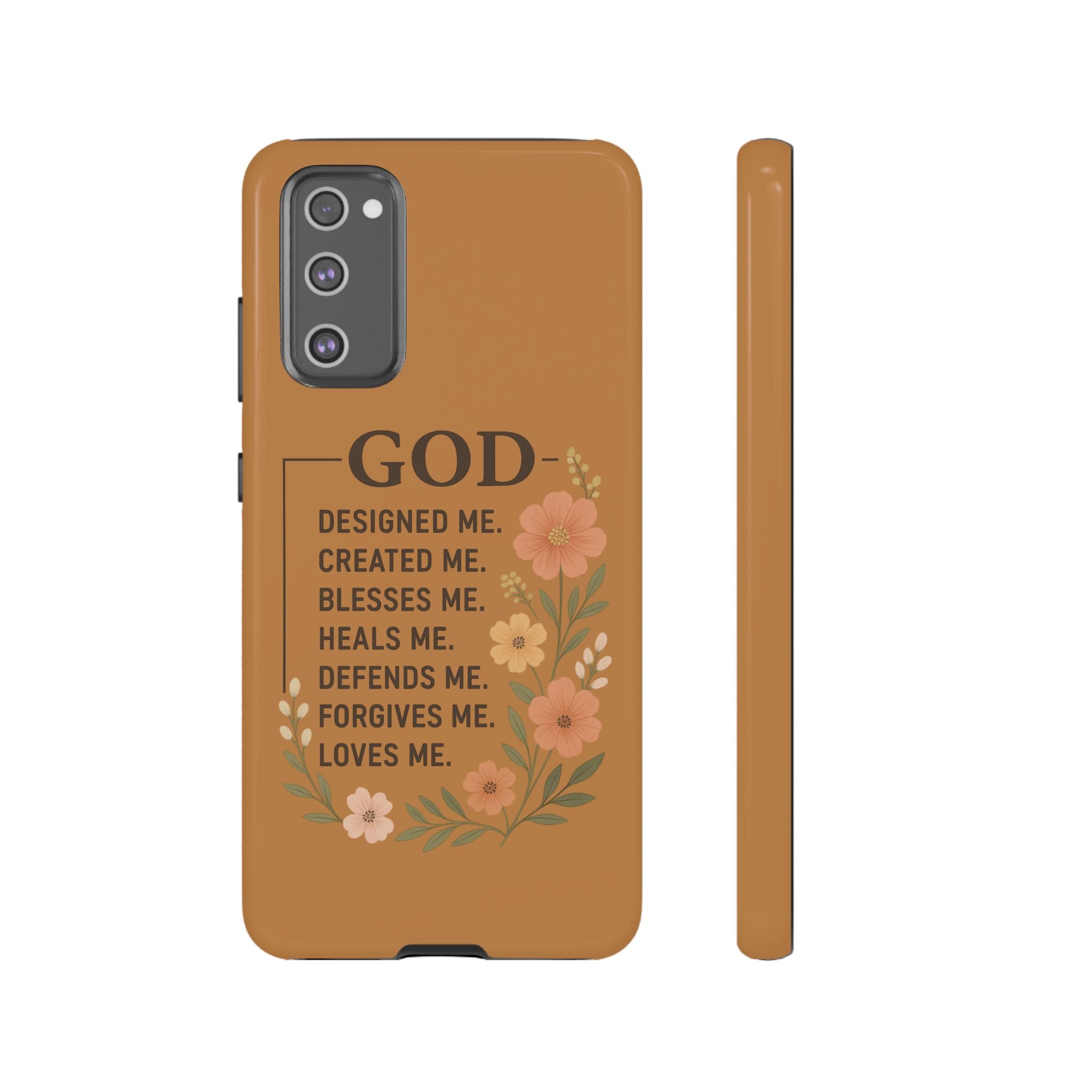 "GOD Designed Me" Floral iPhone Case