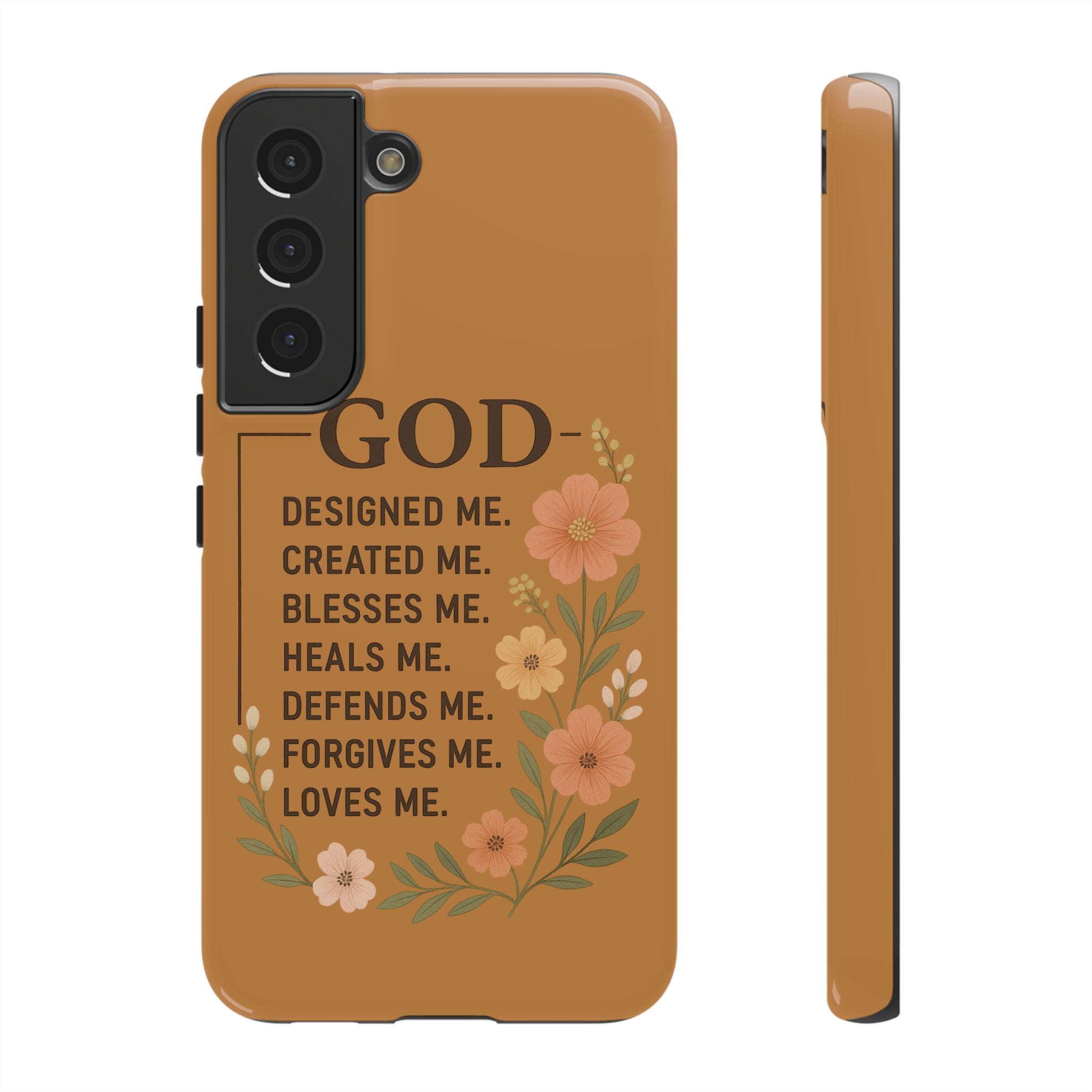 "GOD Designed Me" Floral iPhone Case