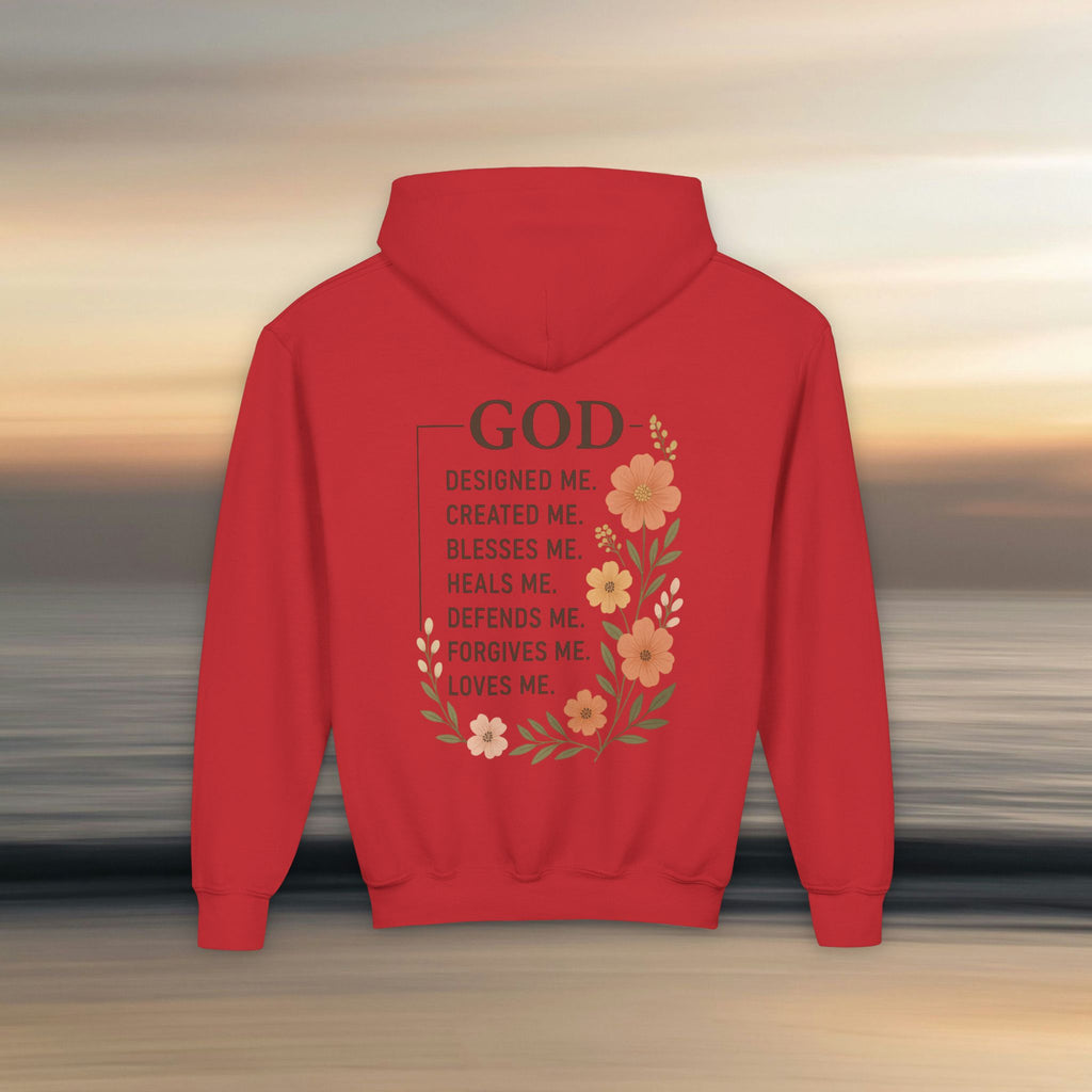 Iron Faith Co. | Gods creation | Girls Youth Heavy Blend Hooded Sweatshirt