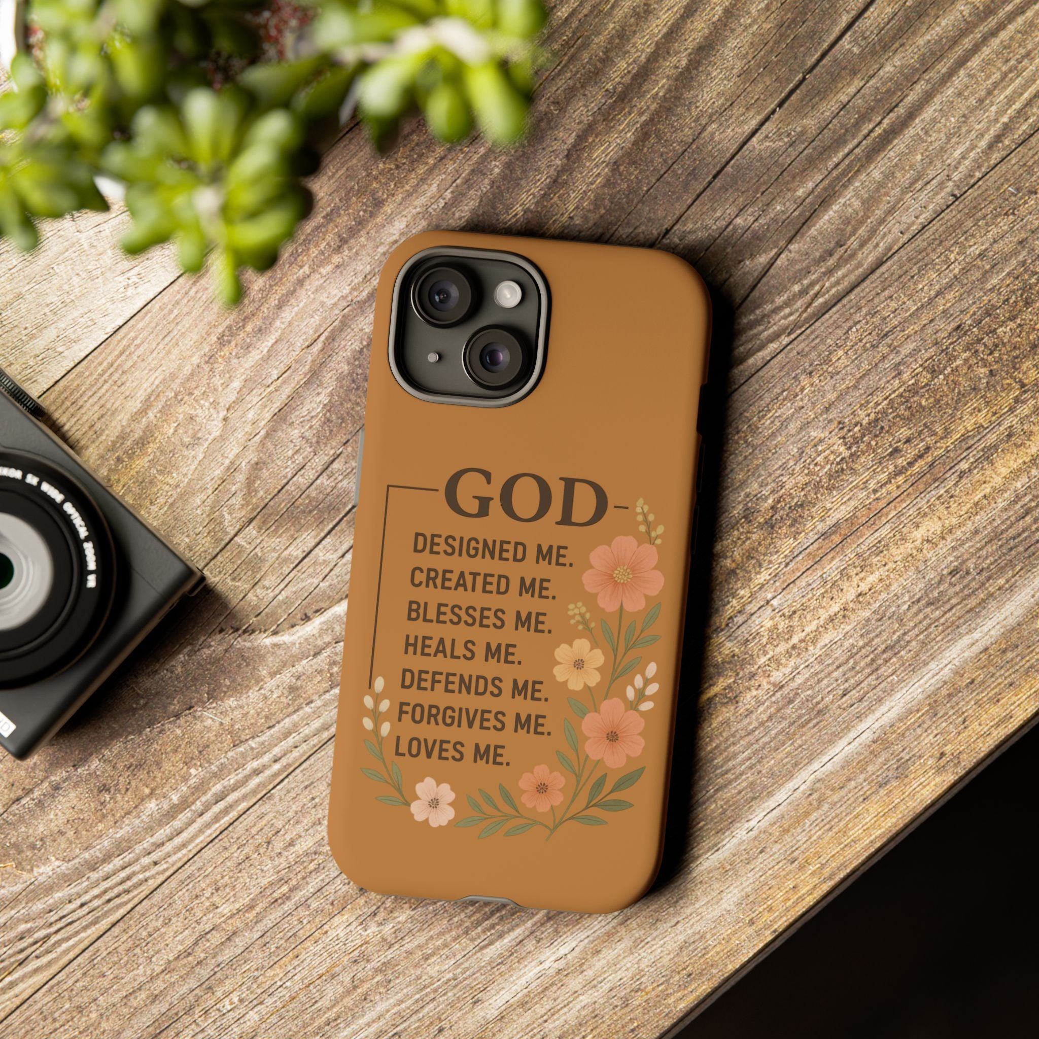 "GOD Designed Me" Floral iPhone Case