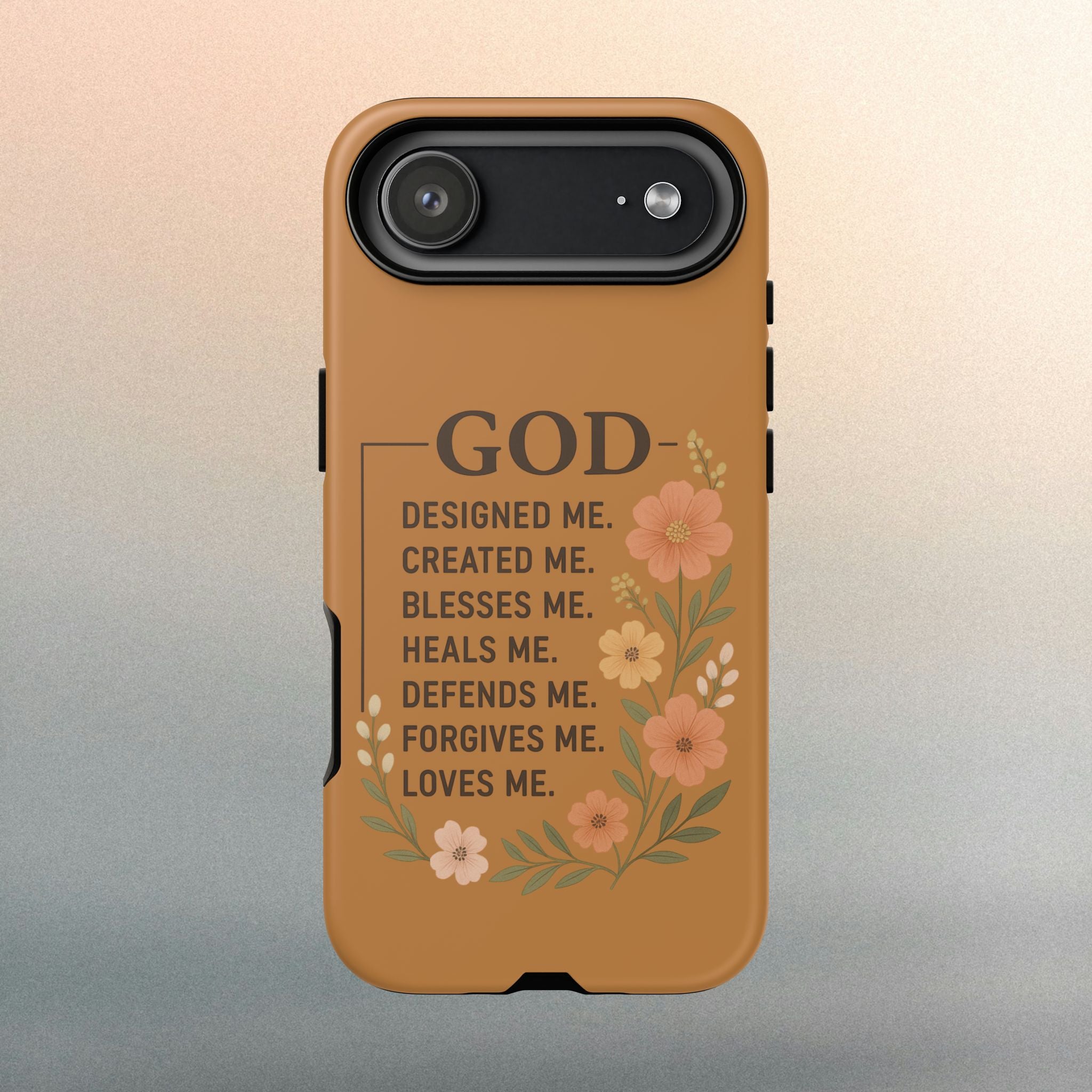 "GOD Designed Me" Floral iPhone Case