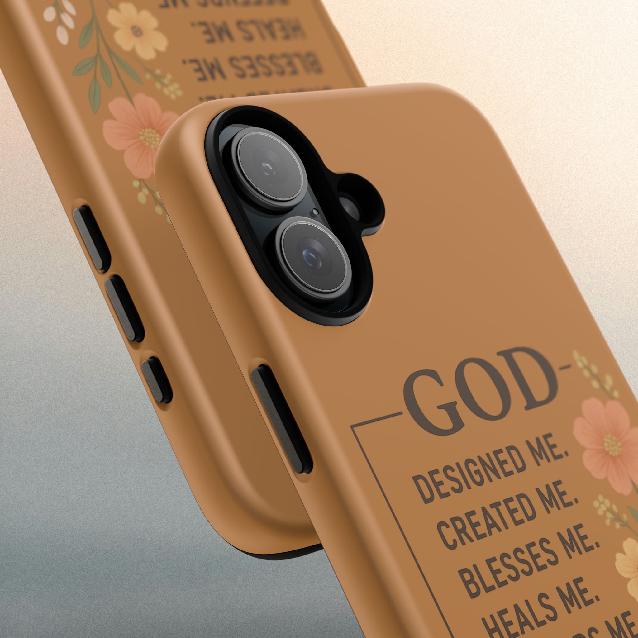 "GOD Designed Me" Floral iPhone Case