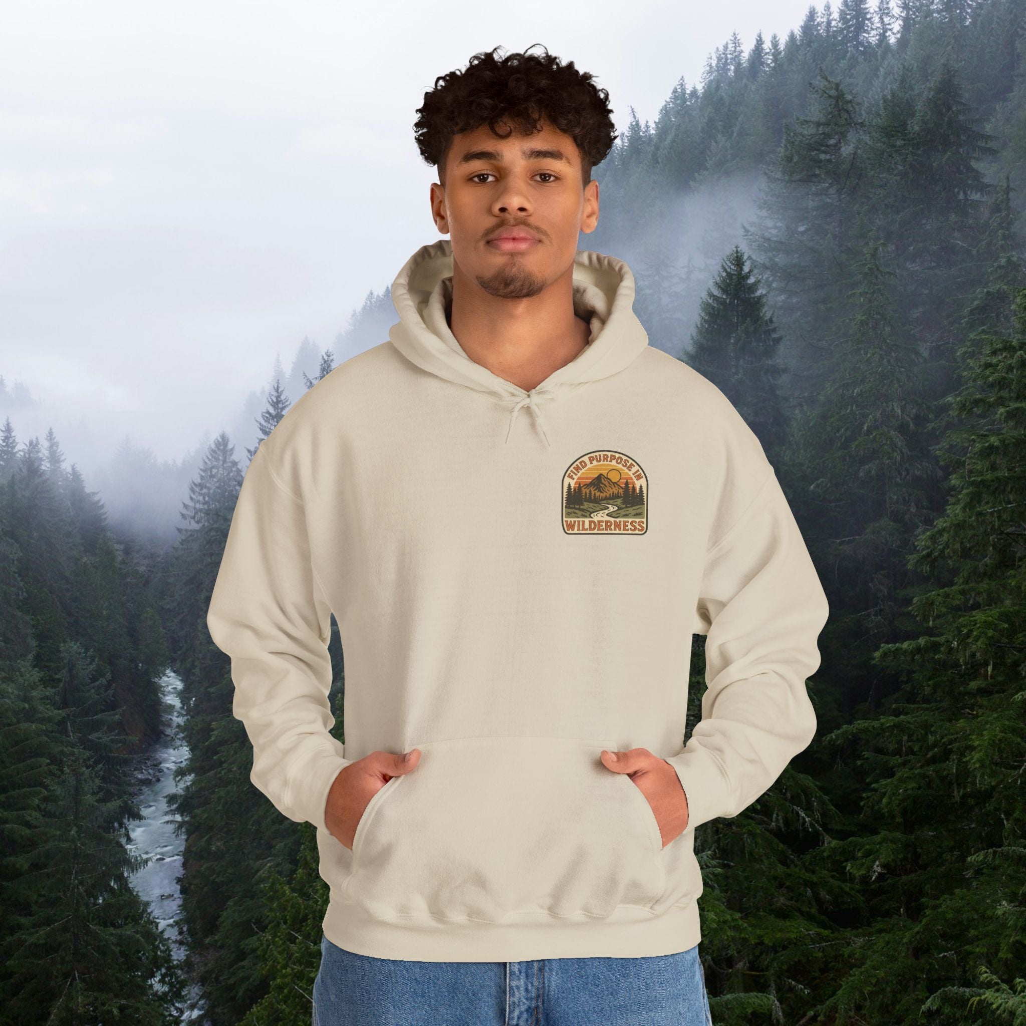 Find purpose in wilderness| Iron Faith Co. | Comfortable Heavy Blend Sweatshirt