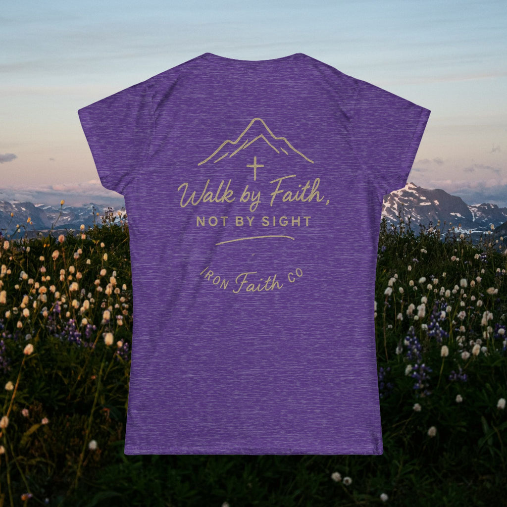 Iron Faith Co. | Walk by Faith | Women's Softstyle Tee