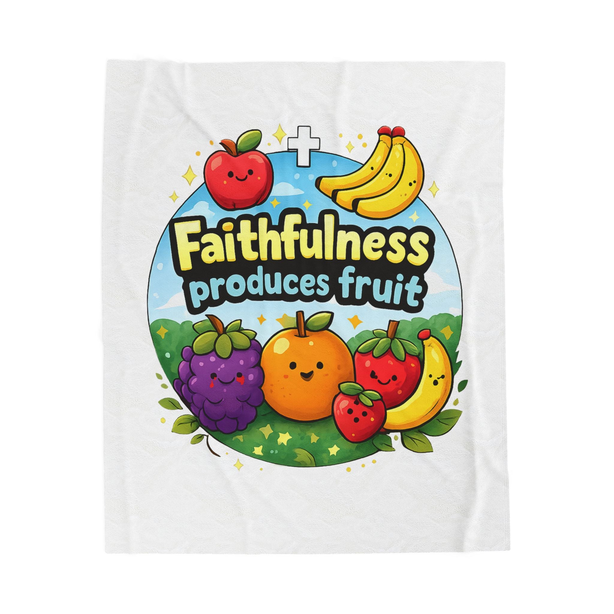 Faithfulness Produces Fruit Velveteen Blanket