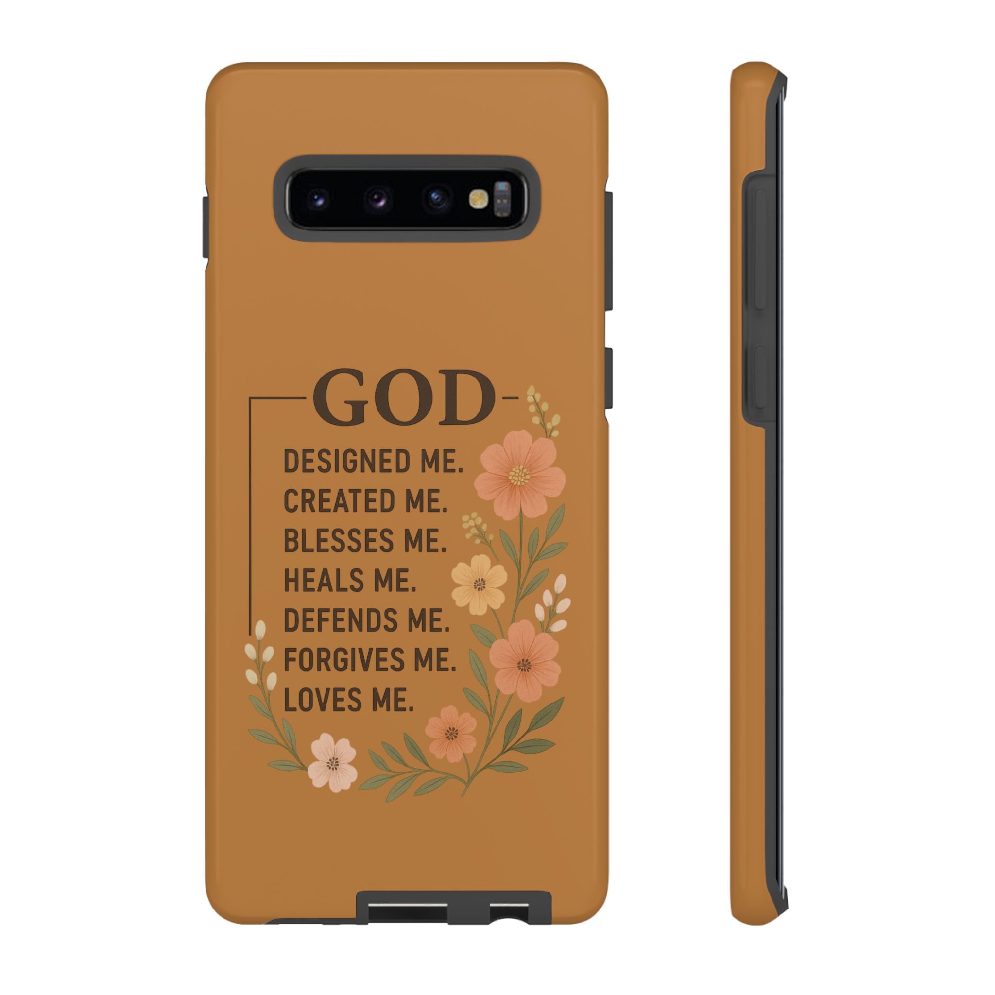 "GOD Designed Me" Floral iPhone Case