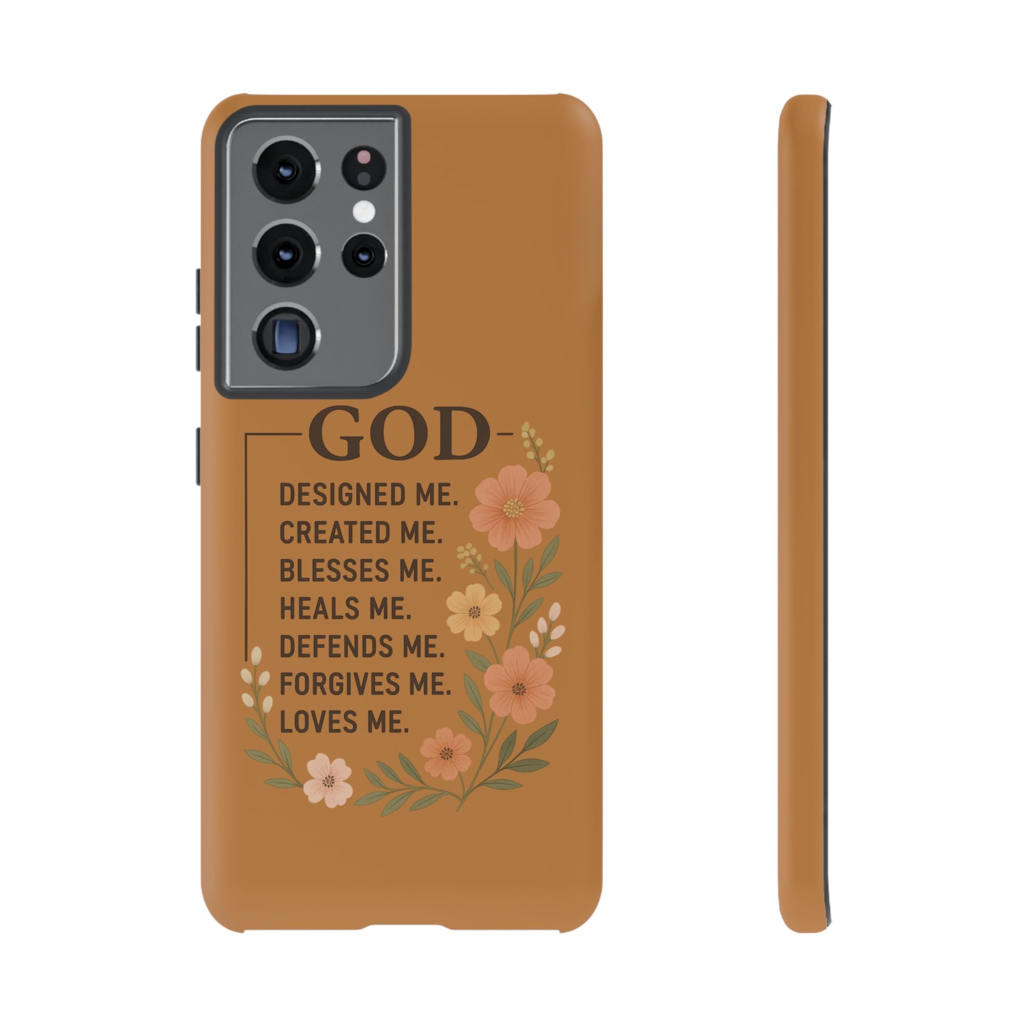 "GOD Designed Me" Floral iPhone Case