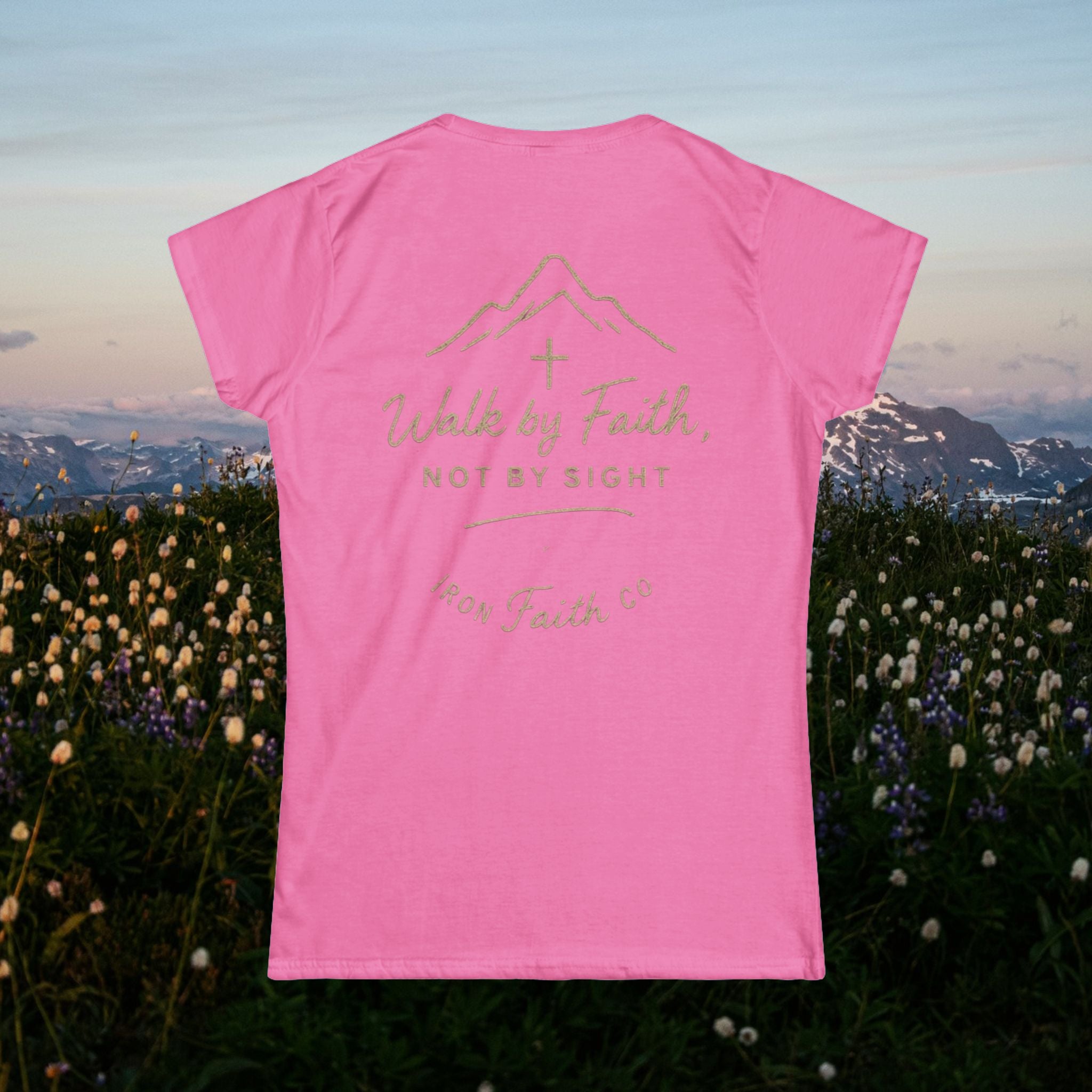 Iron Faith Co. | Walk by Faith | Women's Softstyle Tee