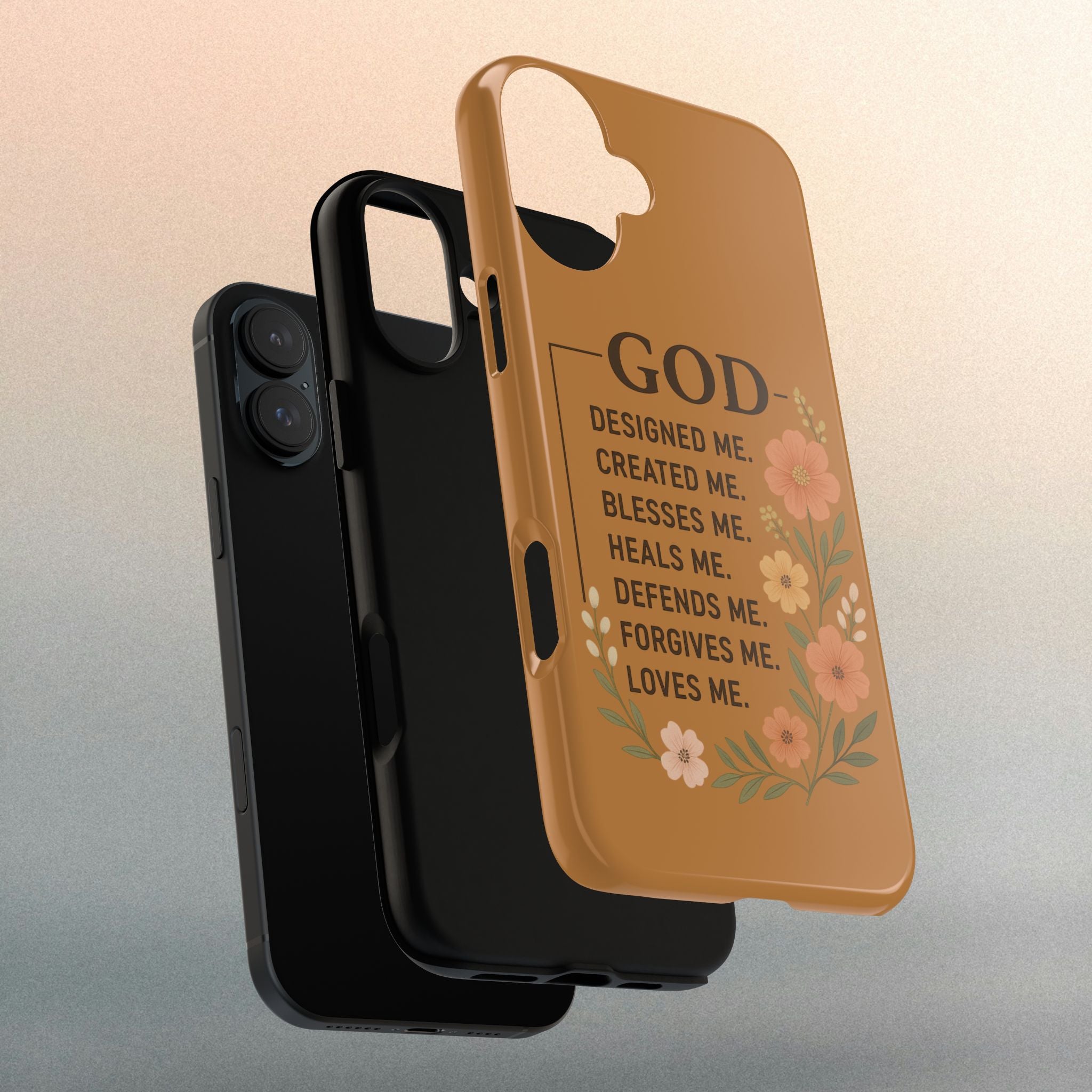 "GOD Designed Me" Floral iPhone Case