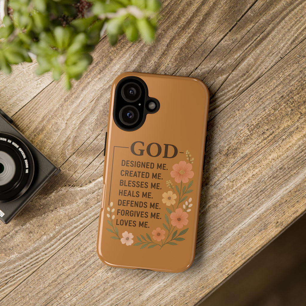 "GOD Designed Me" Floral iPhone Case