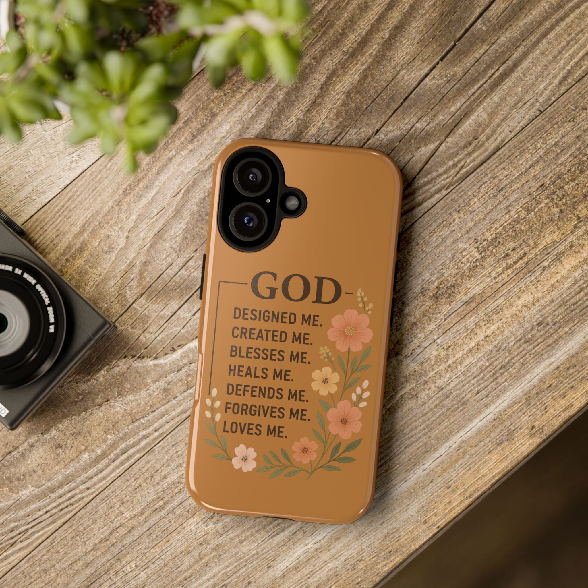 "GOD Designed Me" Floral iPhone Case