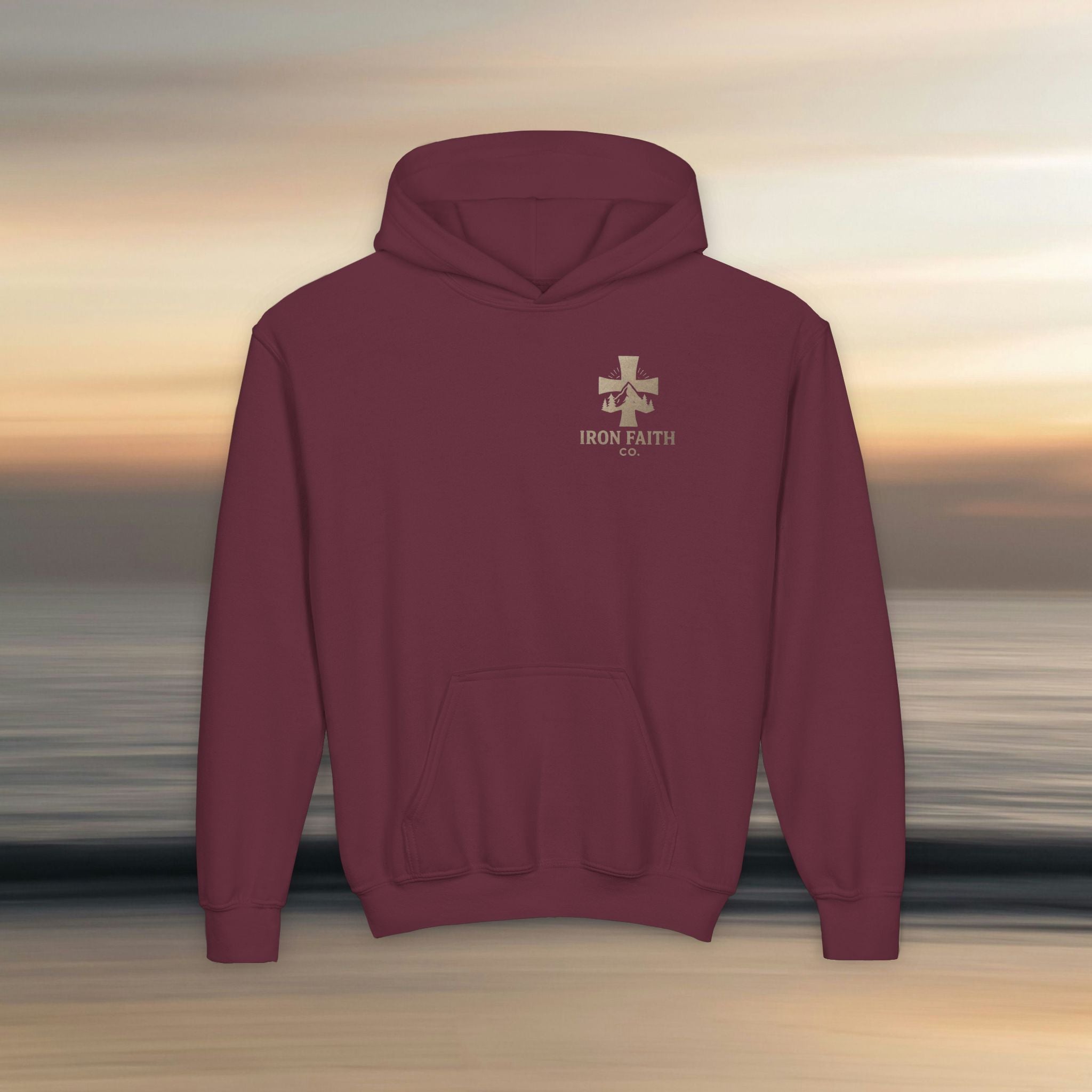 Iron Faith Co. | Gods creation | Girls Youth Heavy Blend Hooded Sweatshirt