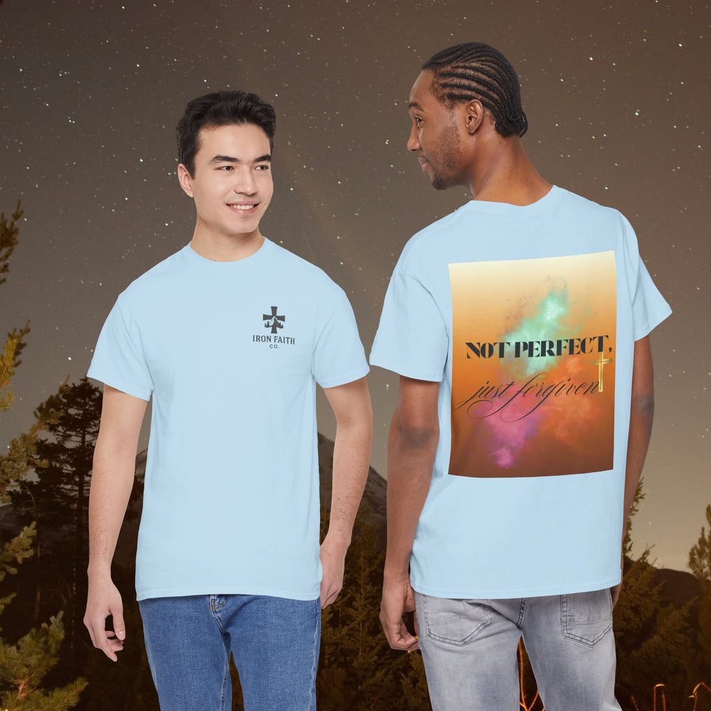 Iron Faith Co | Not Perfect, Just Forgiven - Unisex Heavy Cotton T-Shirt