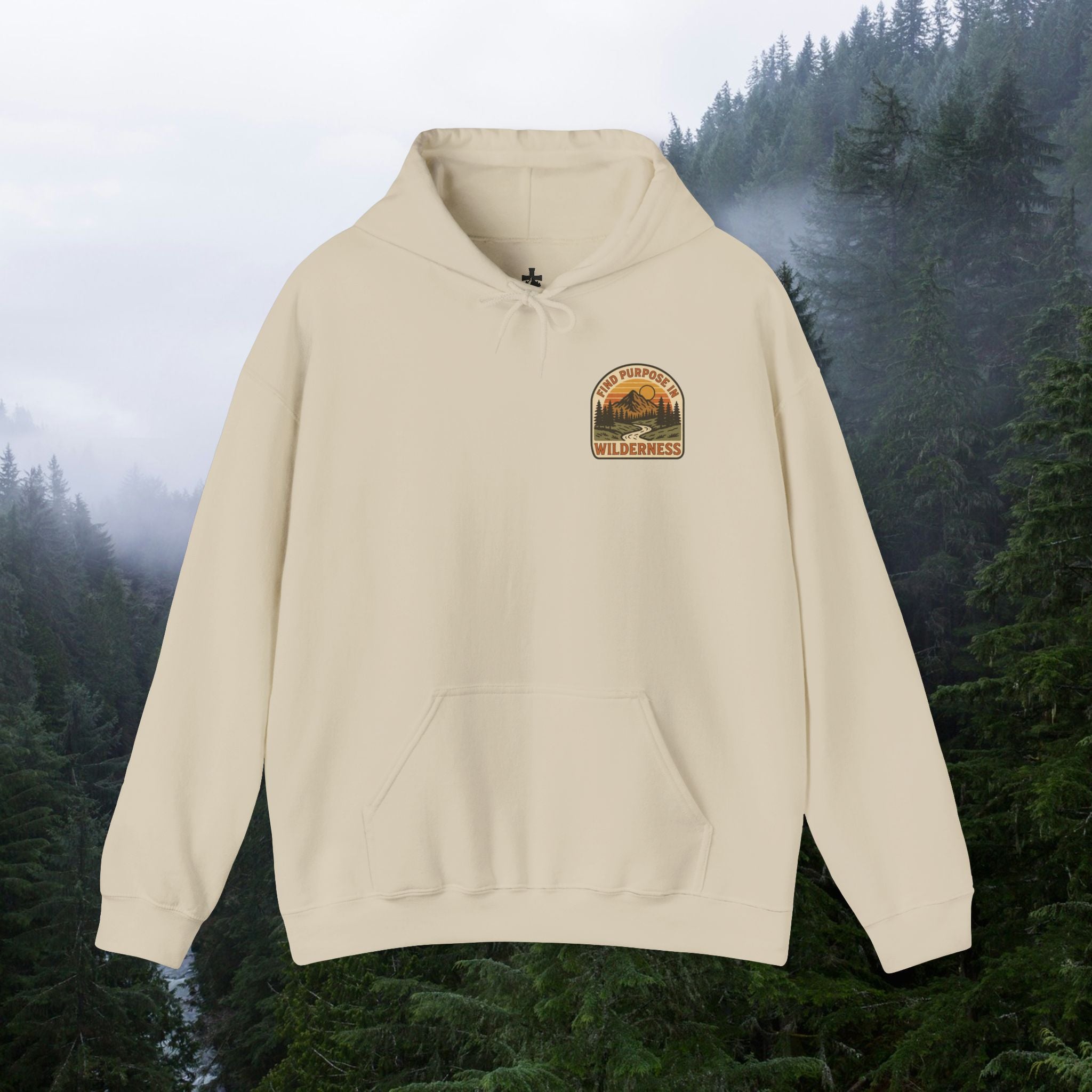 Find purpose in wilderness| Iron Faith Co. | Comfortable Heavy Blend Sweatshirt
