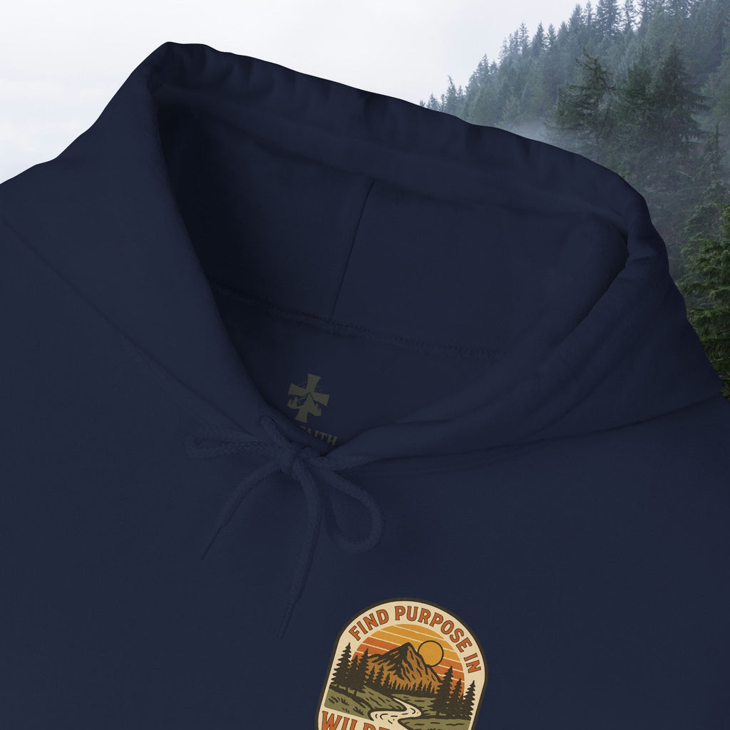 Find purpose in wilderness| Iron Faith Co. | Comfortable Heavy Blend Sweatshirt