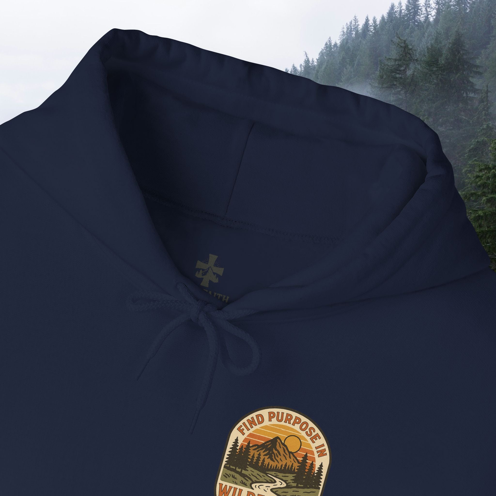 Find purpose in wilderness| Iron Faith Co. | Comfortable Heavy Blend Sweatshirt