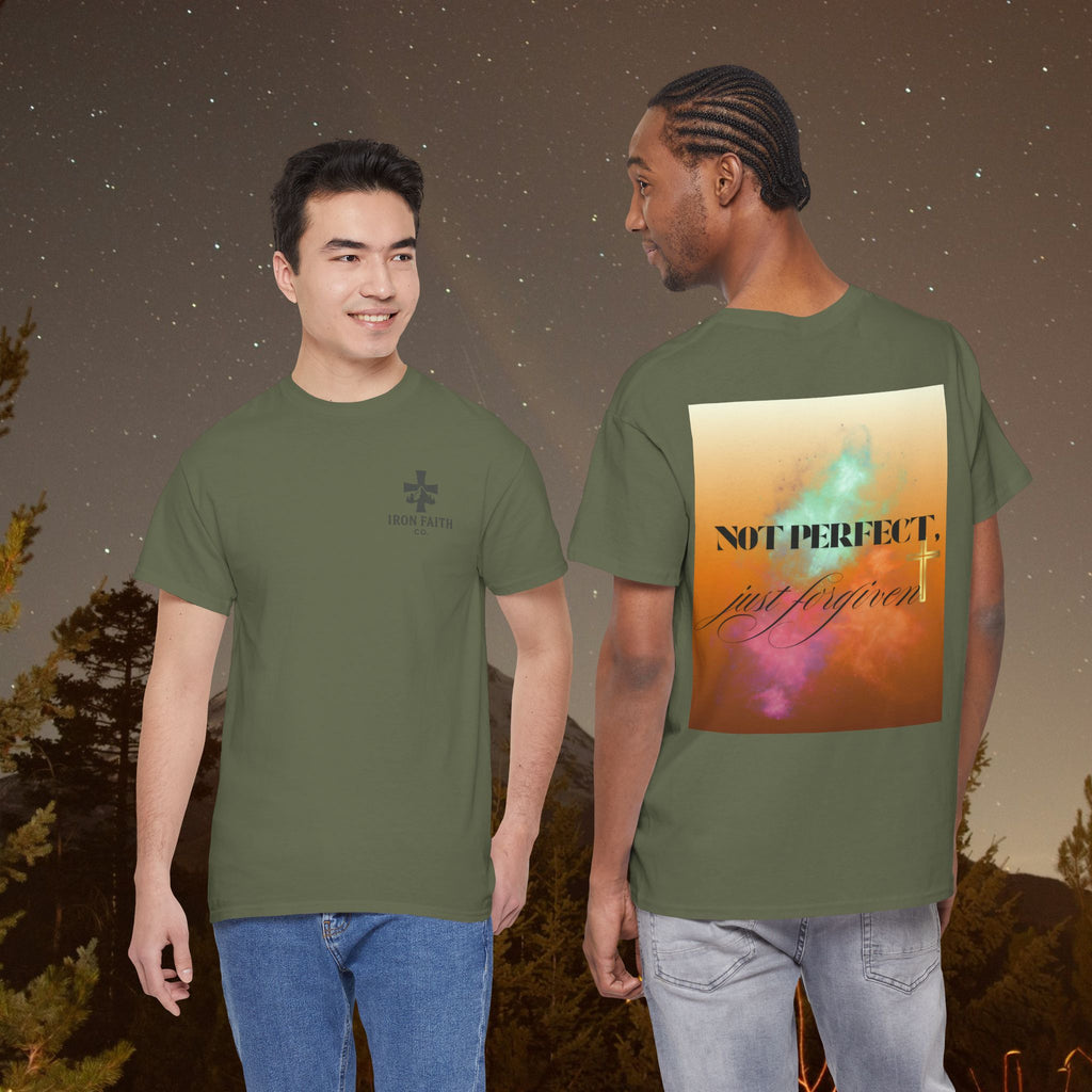 Iron Faith Co | Not Perfect, Just Forgiven - Unisex Heavy Cotton T-Shirt