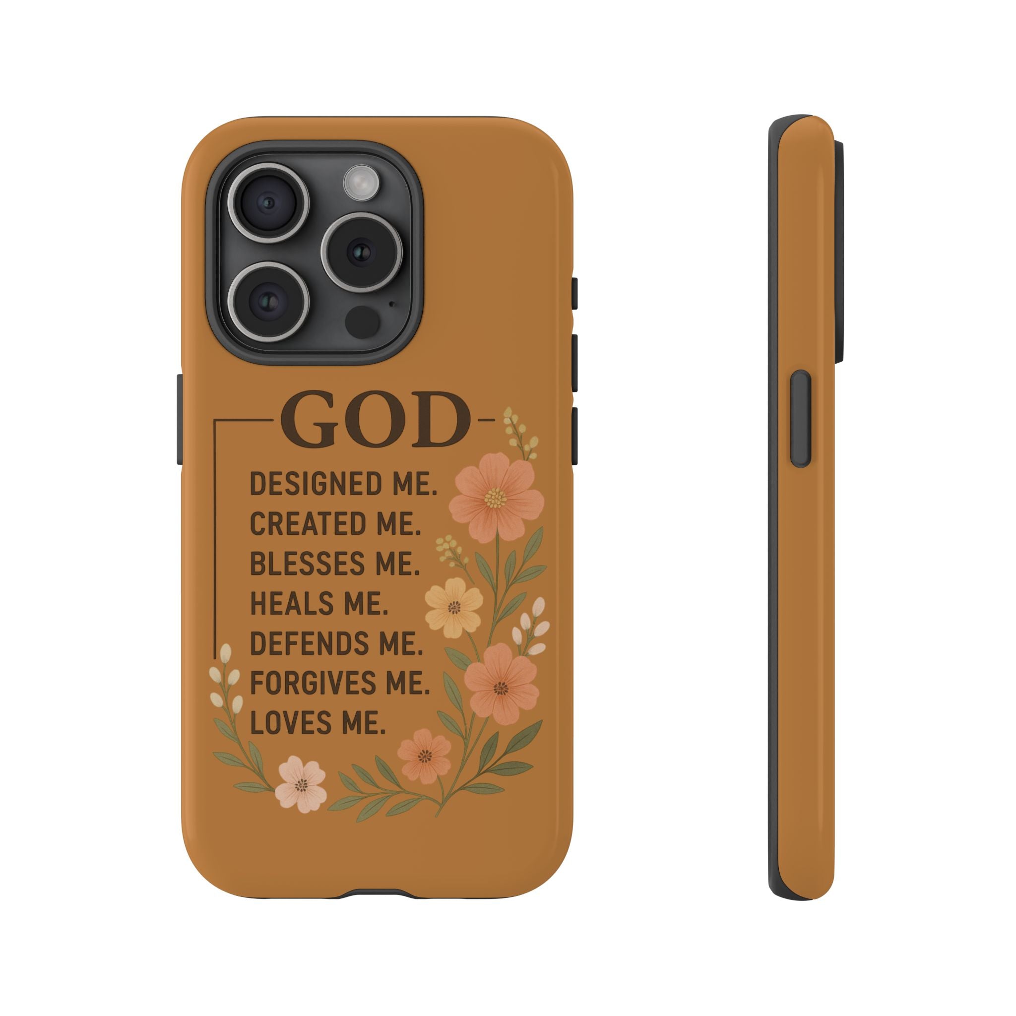 "GOD Designed Me" Floral iPhone Case
