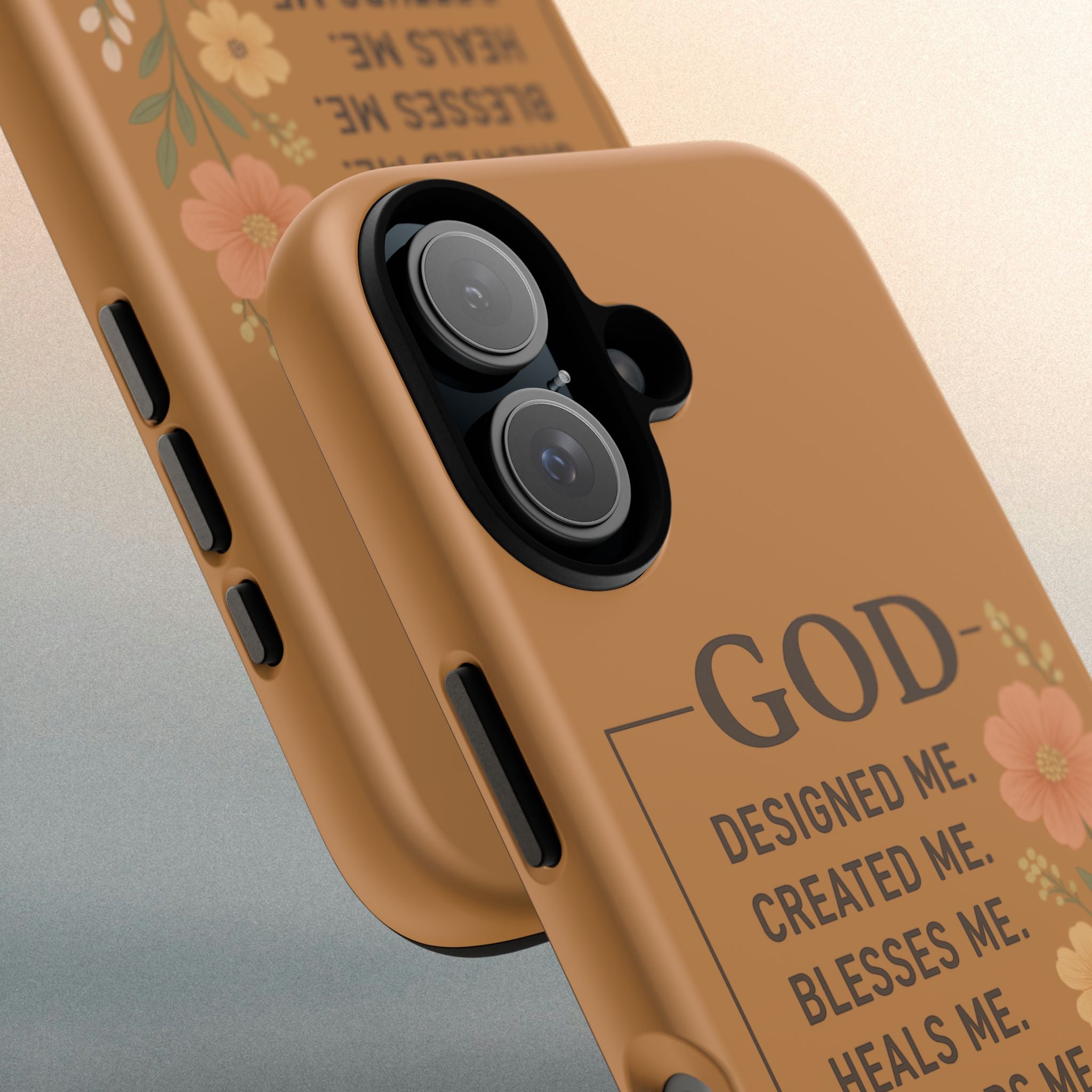 "GOD Designed Me" Floral iPhone Case