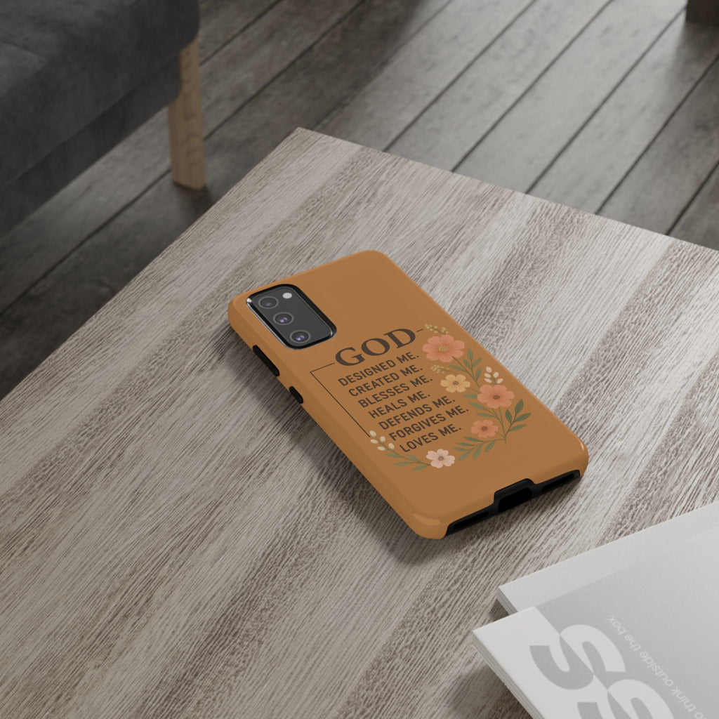 "GOD Designed Me" Floral iPhone Case