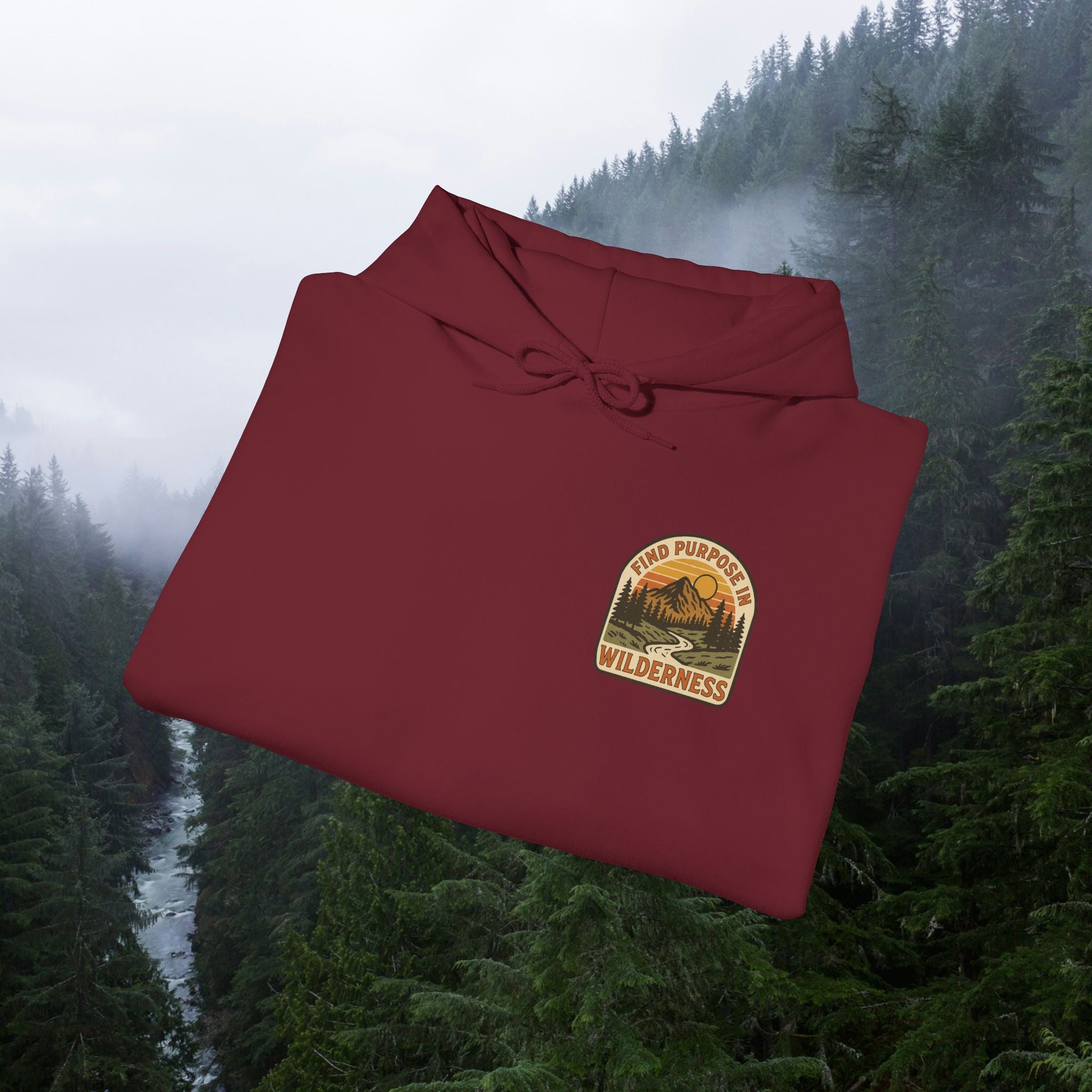 Find purpose in wilderness| Iron Faith Co. | Comfortable Heavy Blend Sweatshirt