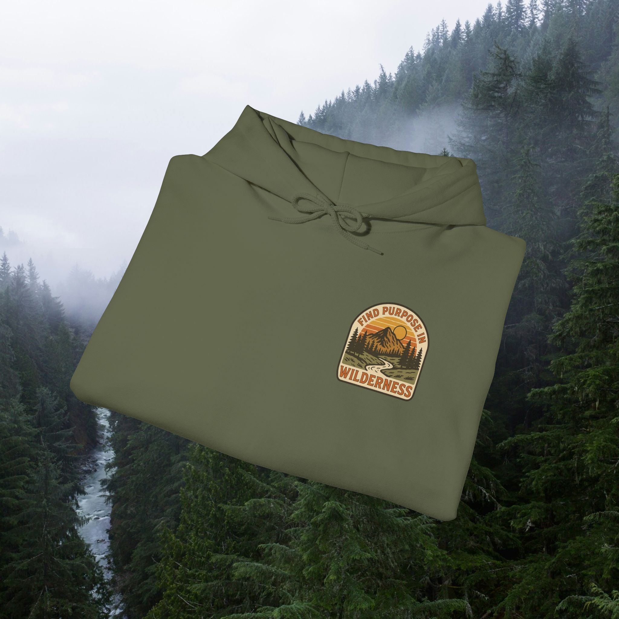 Find purpose in wilderness| Iron Faith Co. | Comfortable Heavy Blend Sweatshirt