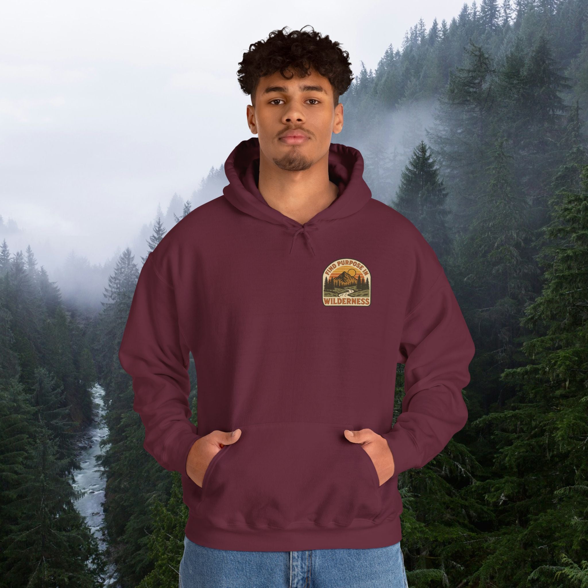Find purpose in wilderness| Iron Faith Co. | Comfortable Heavy Blend Sweatshirt