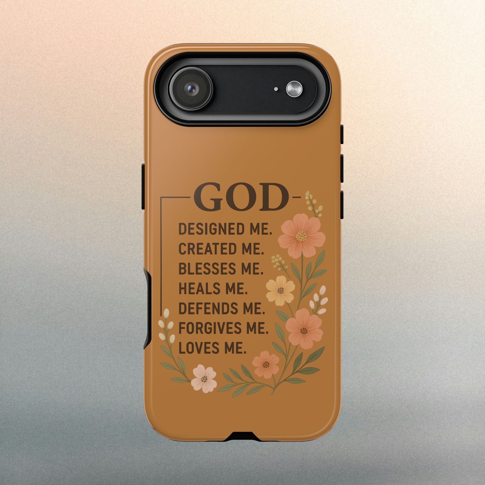 "GOD Designed Me" Floral iPhone Case