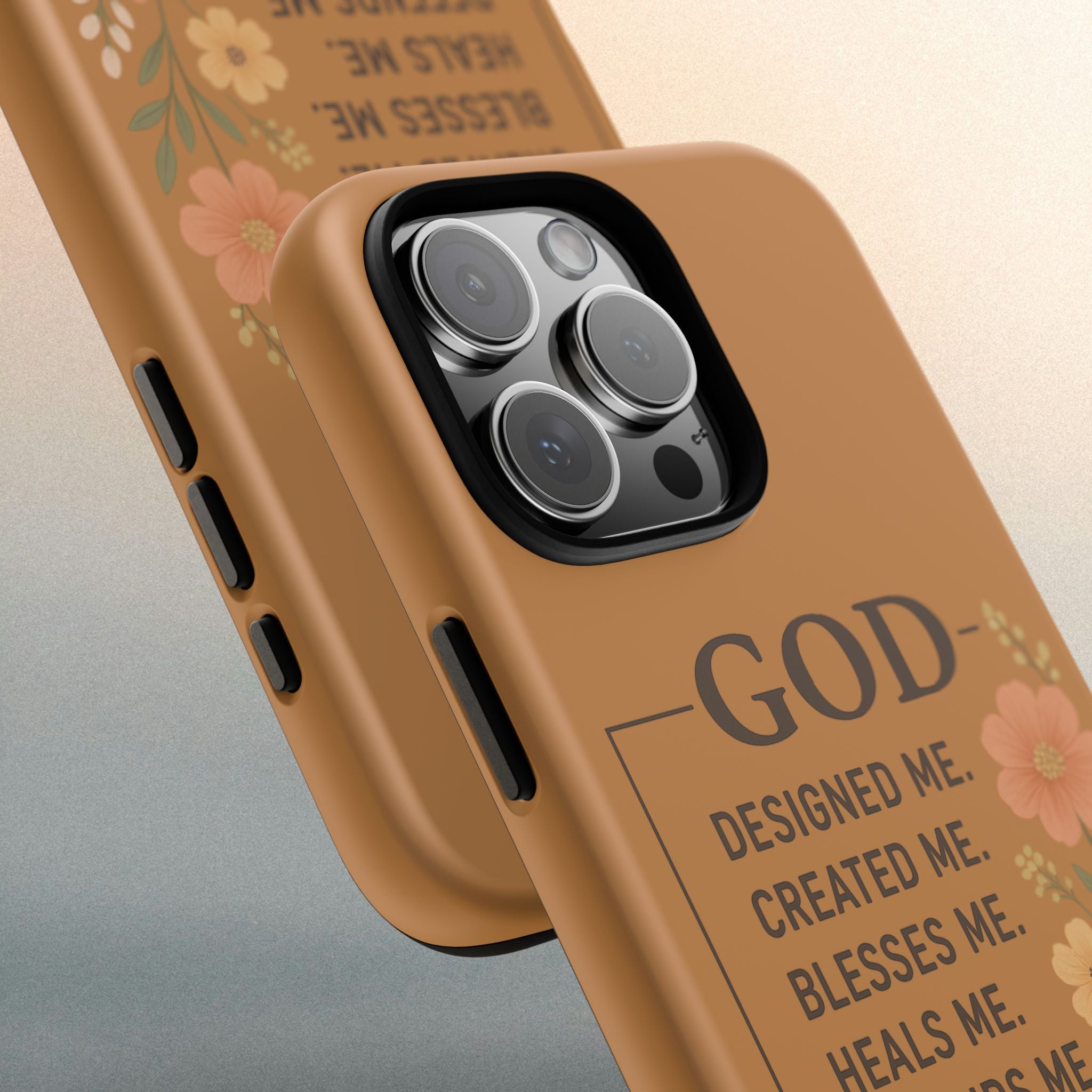 "GOD Designed Me" Floral iPhone Case